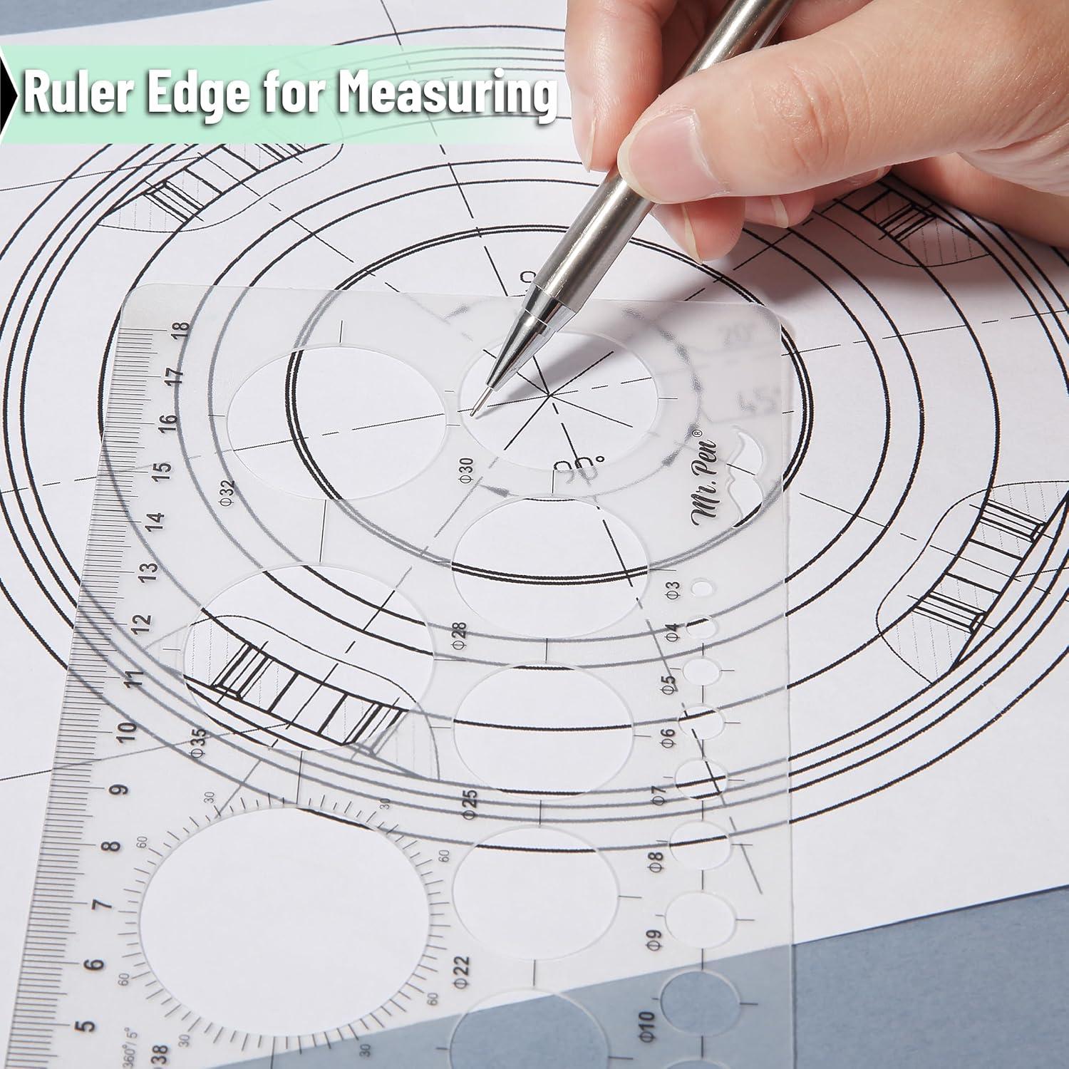 Plantilla de Círculo Mr. Pen - Plástico Transparente 1 Pieza