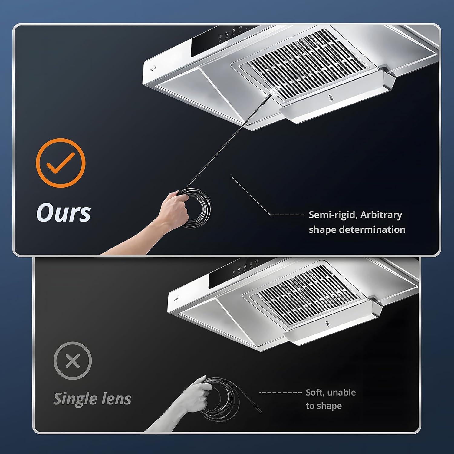 Borescopio Doble Lente Fulljion 1920P con Luz LED 5m