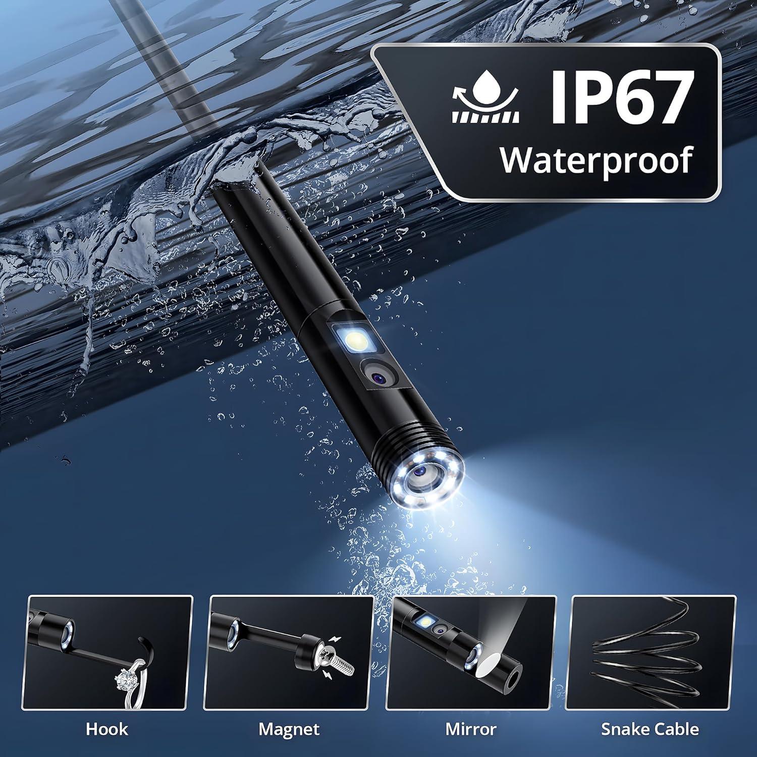 Borescopio Doble Lente Fulljion 1920P con Luz LED 5m