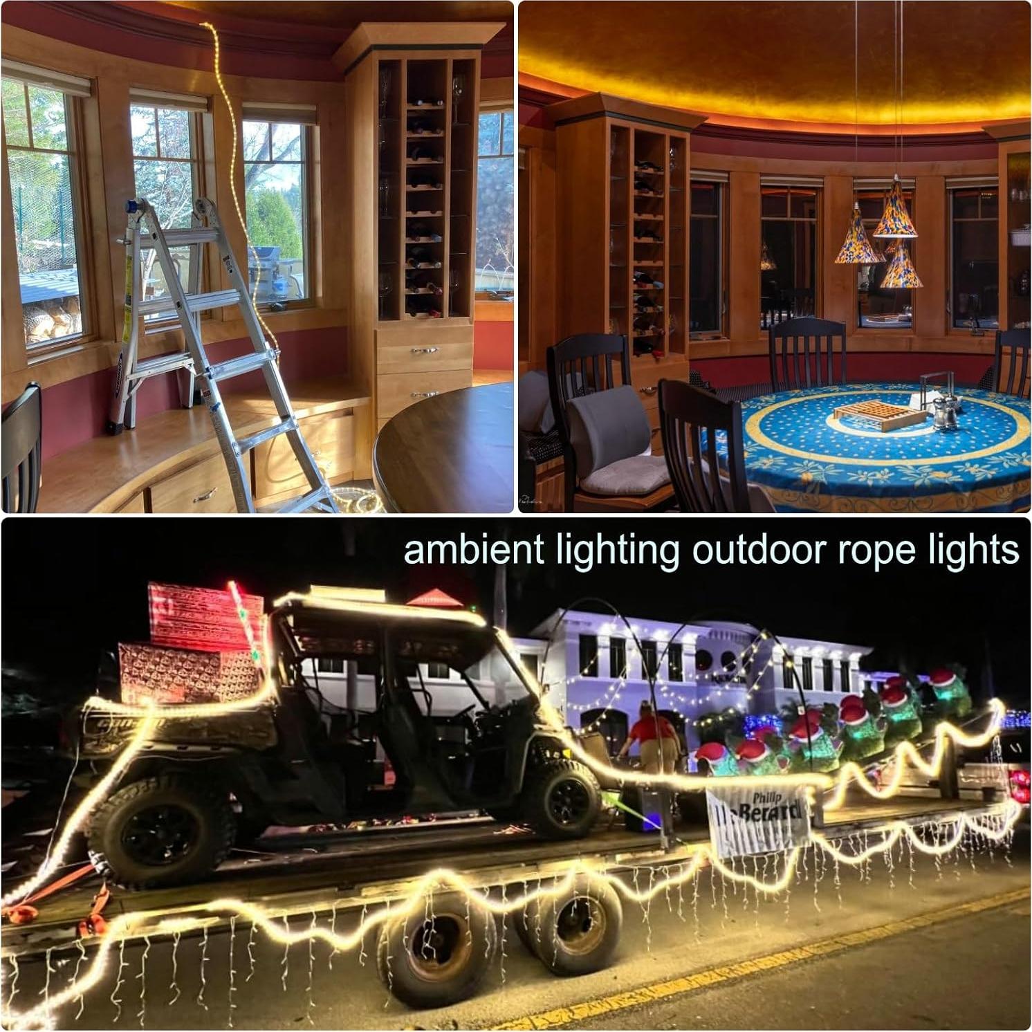 Luz de Cuerda LED FORT 10m Blanca Cálida Impermeable 120V