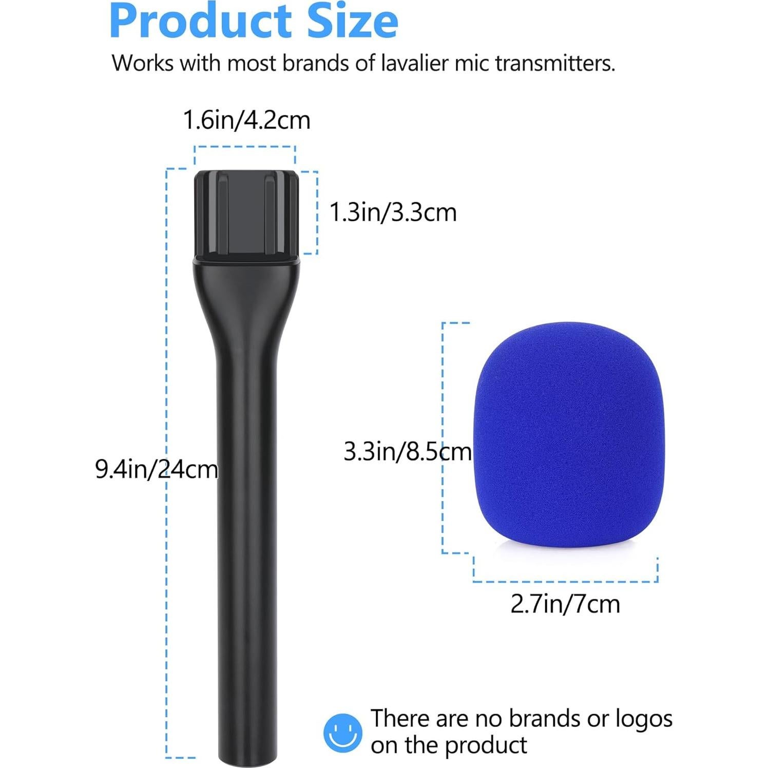 Adaptador de Mano YOUSHARES con Parabrisas Espuma Azul para Micrófonos Inalámbricos