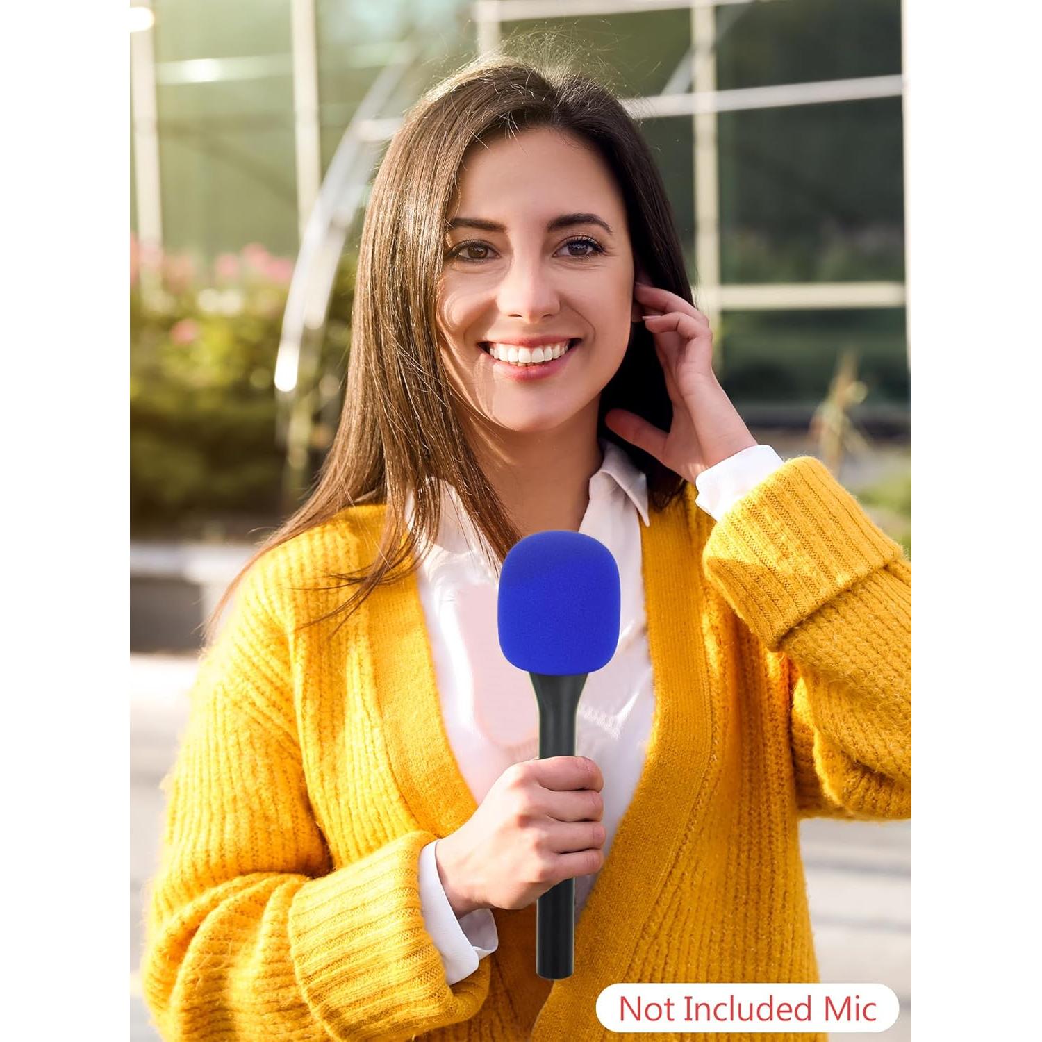 Adaptador de Mano YOUSHARES con Parabrisas Espuma Azul para Micrófonos Inalámbricos