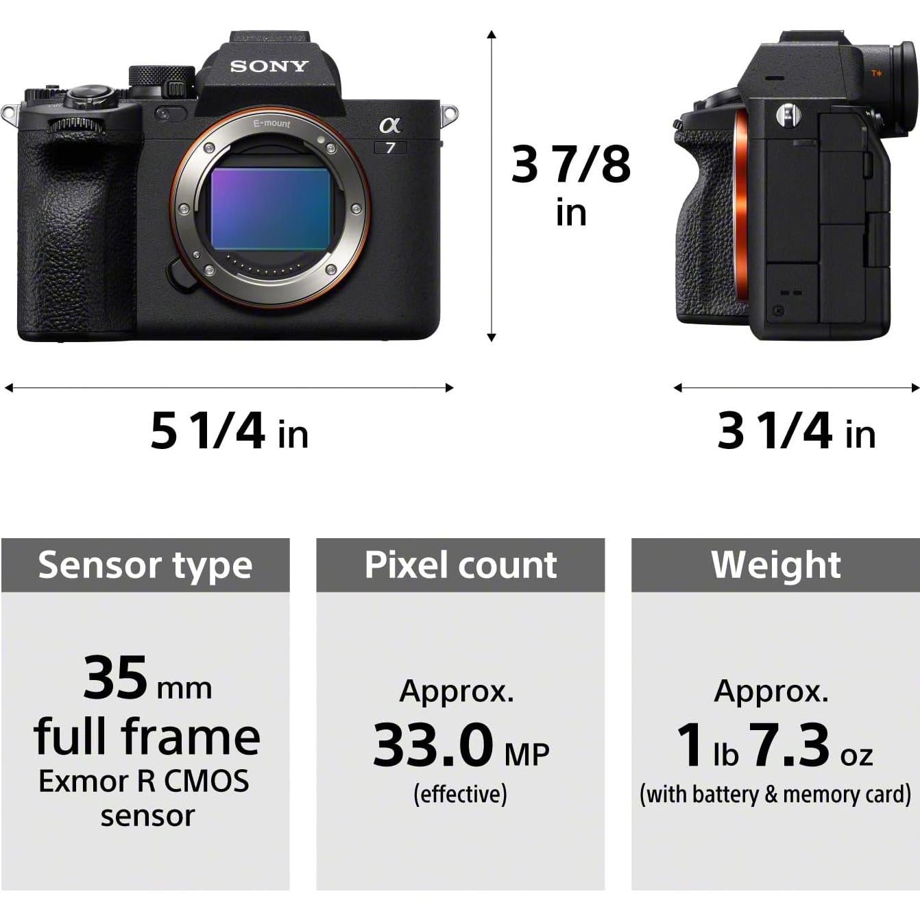 Cámara sin espejo Sony Alpha 7 IV con lente 28-70 mm