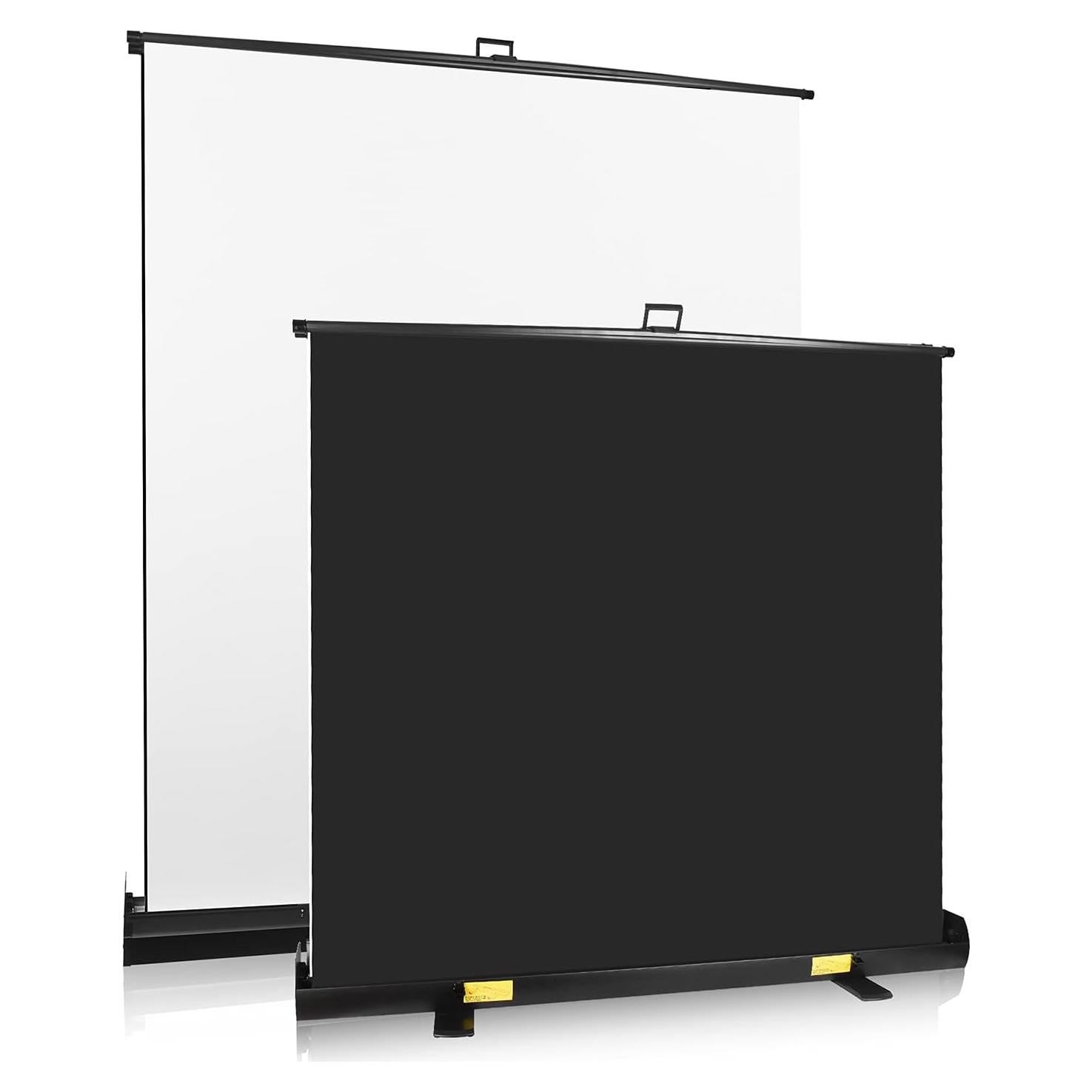 EMART Collapsible Chromakey Panel, 2-in-1 Black White Screen Backdrop, Portable Photography Background with Auto-Locking Frame for Photo Studio Video Live Streaming Photoshoot Zoom Gaming