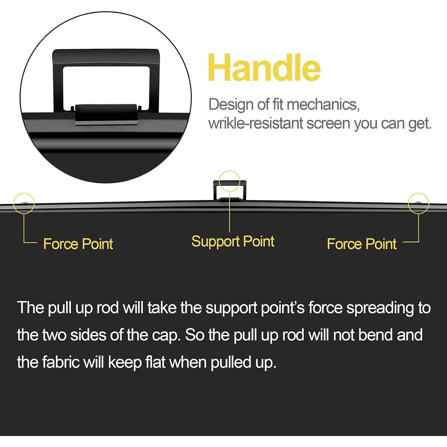 EMART Collapsible Chromakey Panel, 2-in-1 Black White Screen Backdrop, Portable Photography Background with Auto-Locking Frame for Photo Studio Video Live Streaming Photoshoot Zoom Gaming