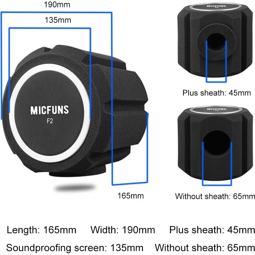 Filtro Antipop Micrófono Profesional F2 Micfuns 45-60mm
