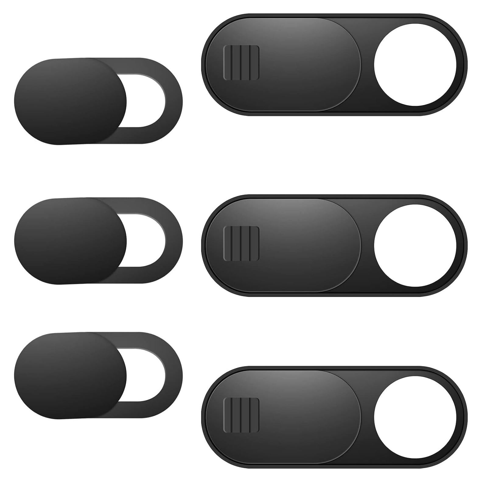 Cubierta de Cámara Web ZUCUCUC - 6 Pcs Ultra Delgada Negra
