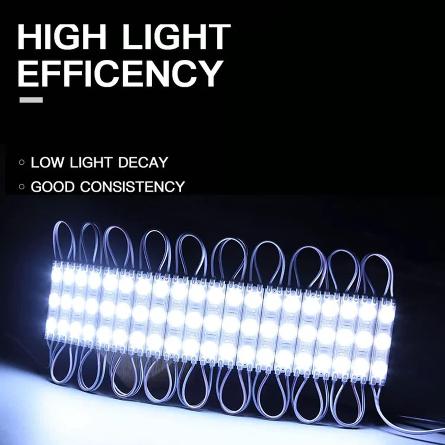 Módulo LED 20pcs 2835 SMD 6000K Blanco Impermeable