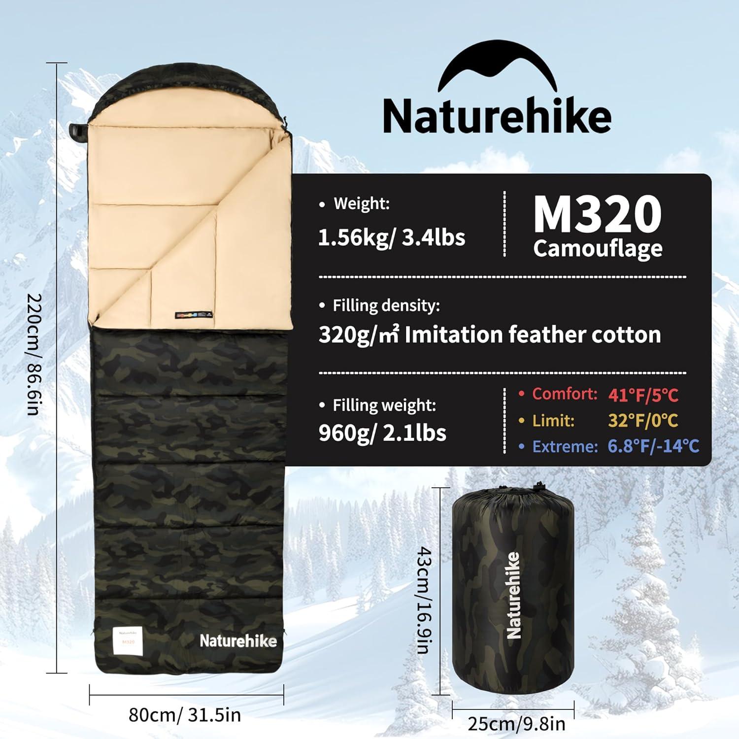 Saco de dormir Naturehike M180 5C ligero y compacto para camping