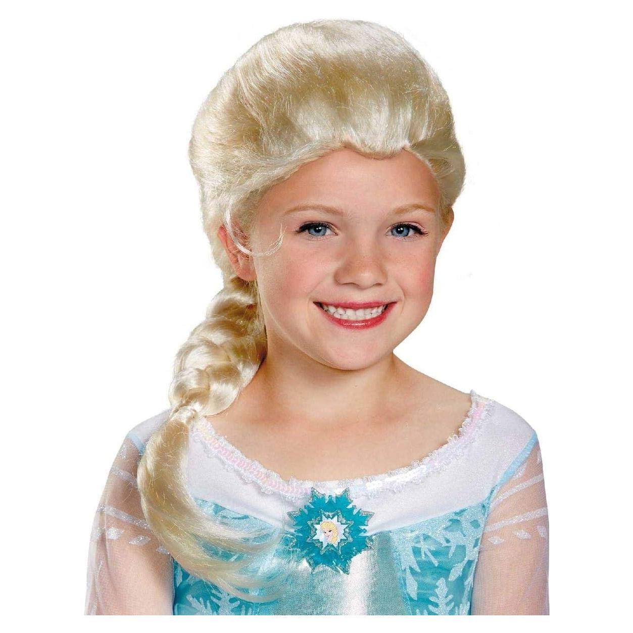 Disfraz de Elsa Frozen para Niñas con Peluca Rubia