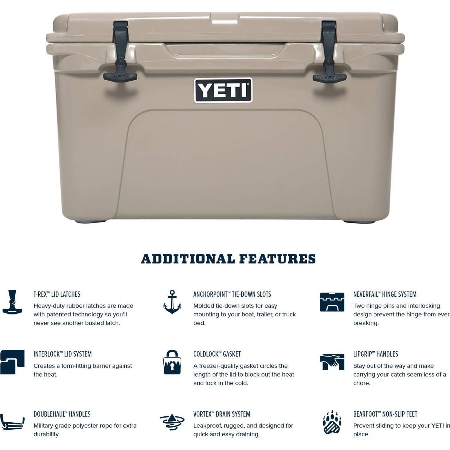 Cooler YETI Tundra 45 - 42.5L - A2 Desert Tan - Portátil