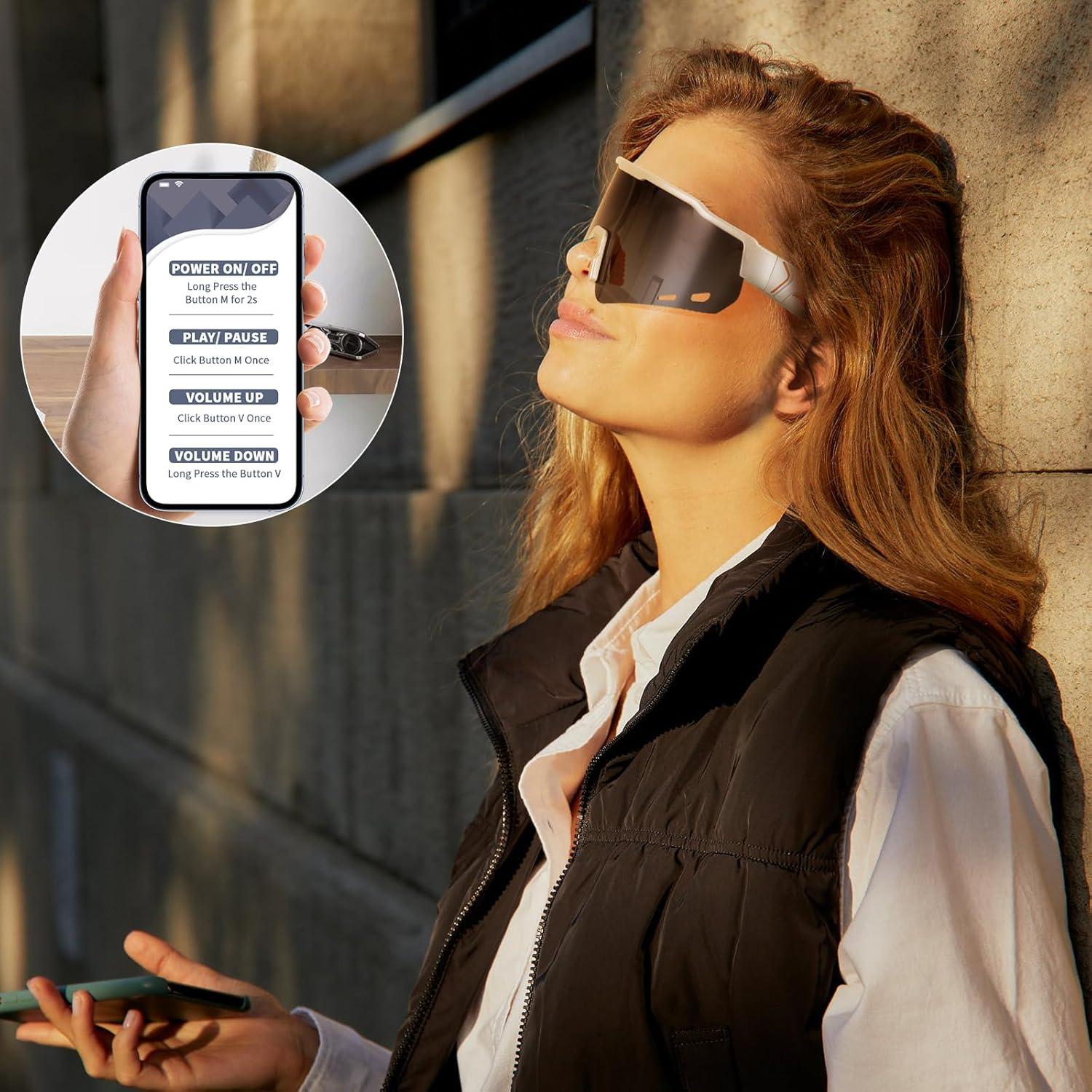 Gafas de Sol Inteligentes Bluetooth 5.2 ReyDix IPX5 Naranja