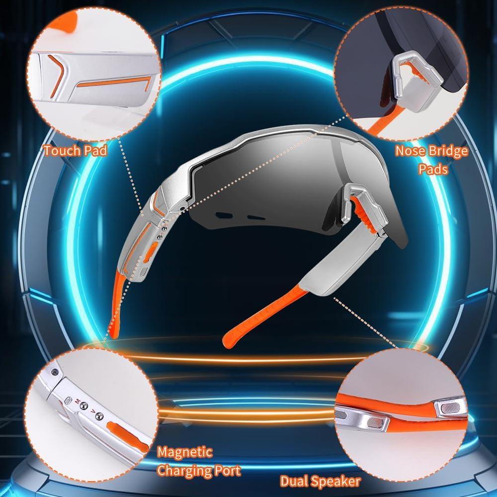 Gafas de Sol Inteligentes Bluetooth 5.2 ReyDix IPX5 Naranja