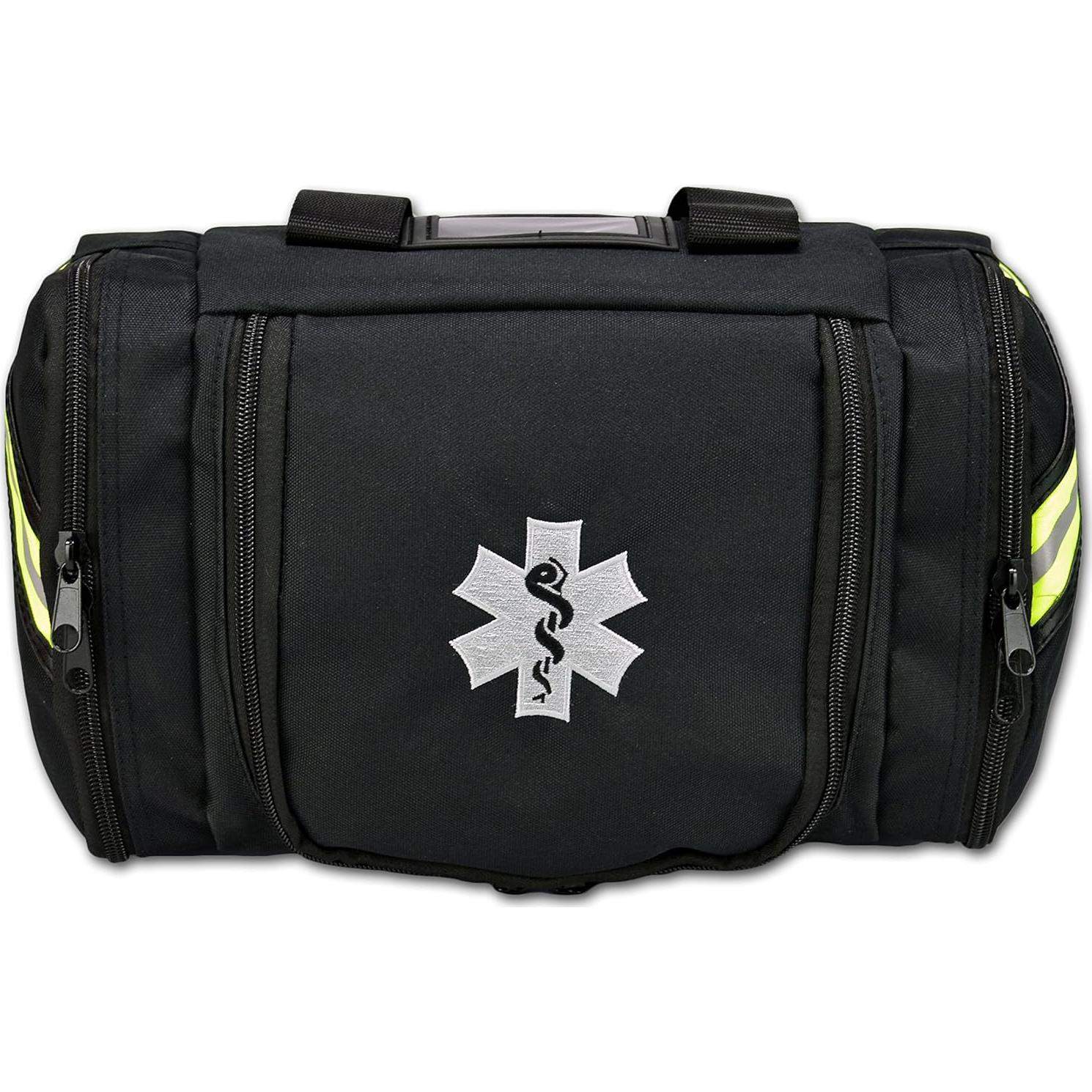 Lightning X Value Compact Medic First Responder EMS/EMT Stocked Trauma Bag w/Basic Fill Kit A - Black