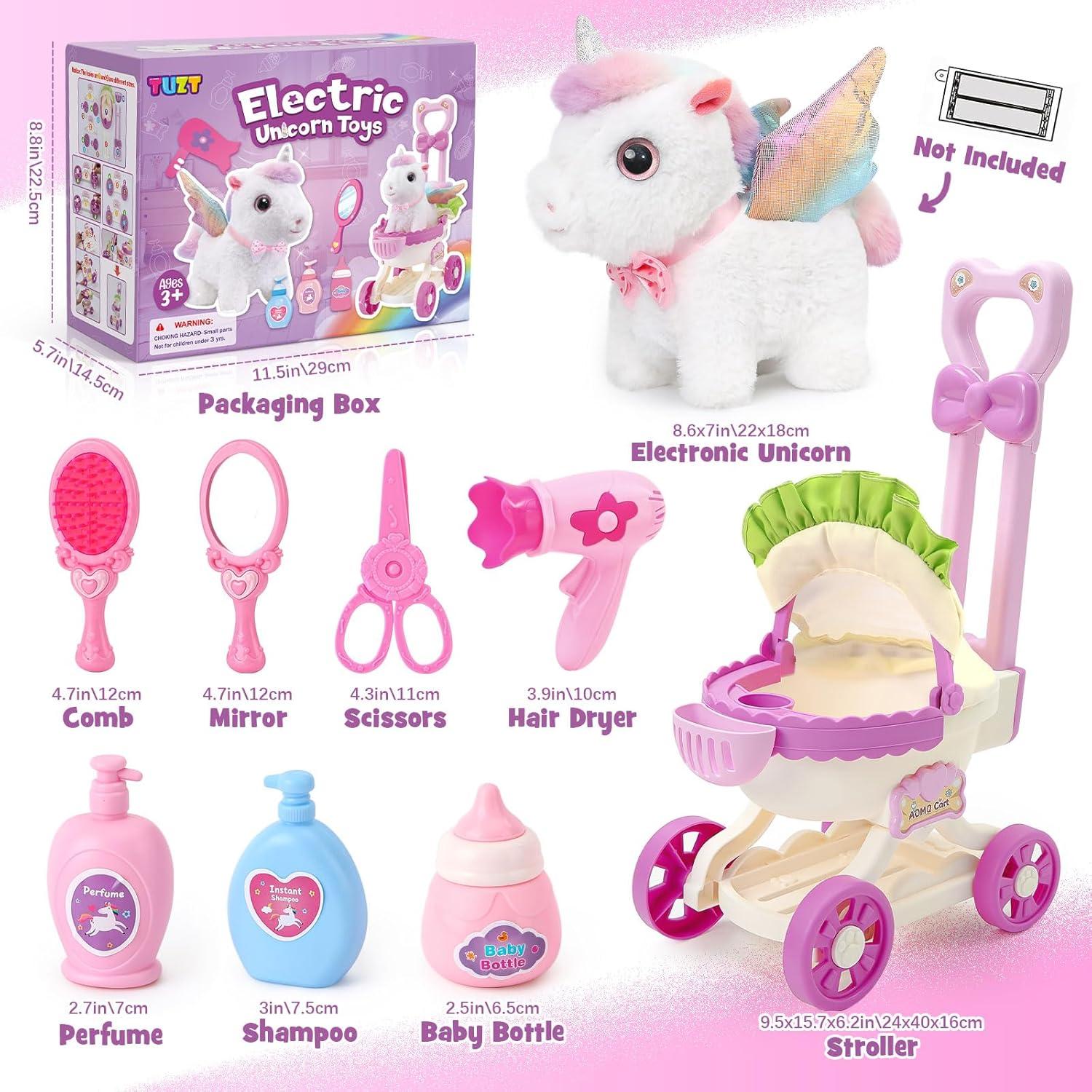 Conjunto Juguete Unicornio Interactivo TUZT 9 Piezas