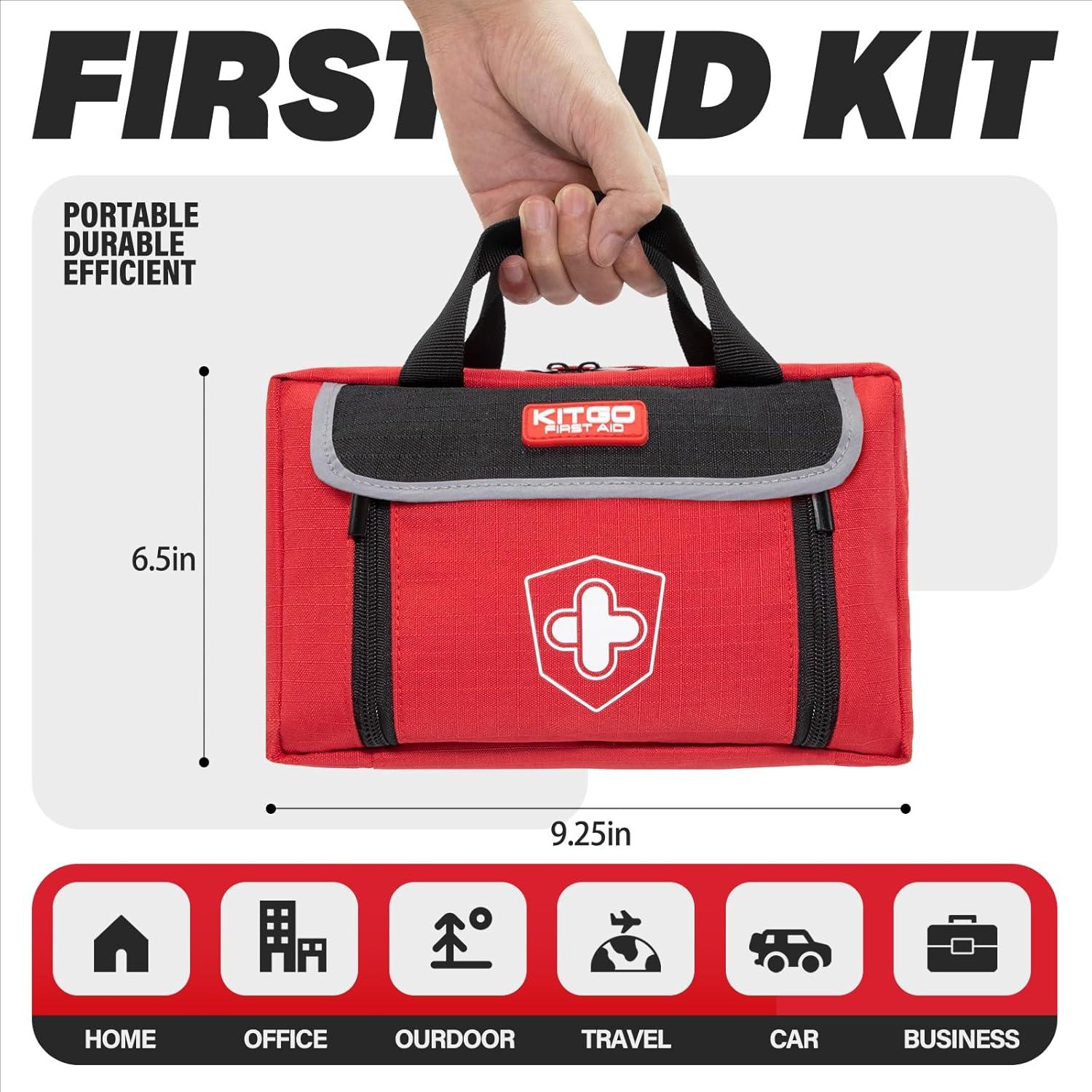 Kit de Primeros Auxilios Kitgo 218 Piezas Compacto Rojo