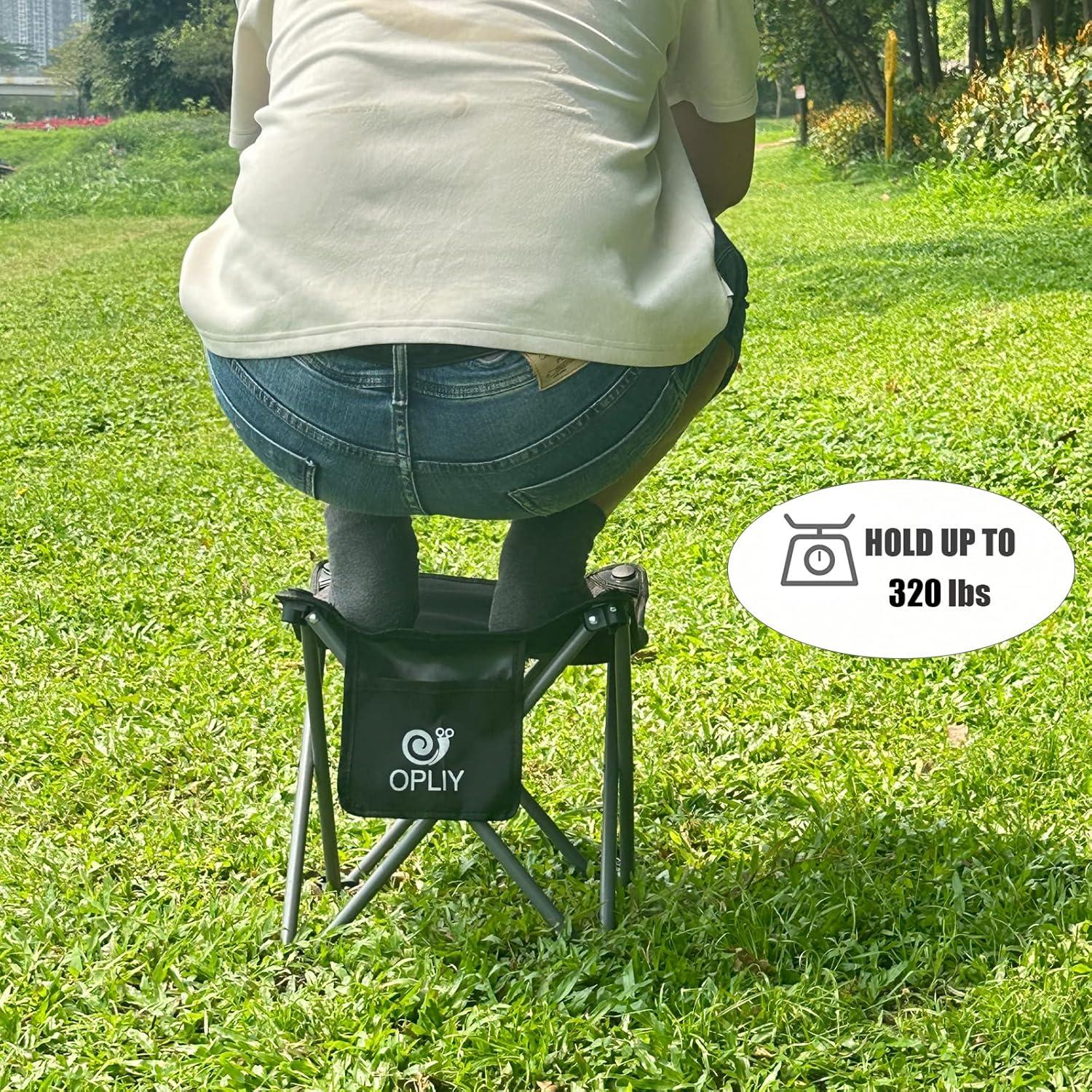 Taburete Plegable Opliy 2 Piezas Negro 34.3 cm Camping