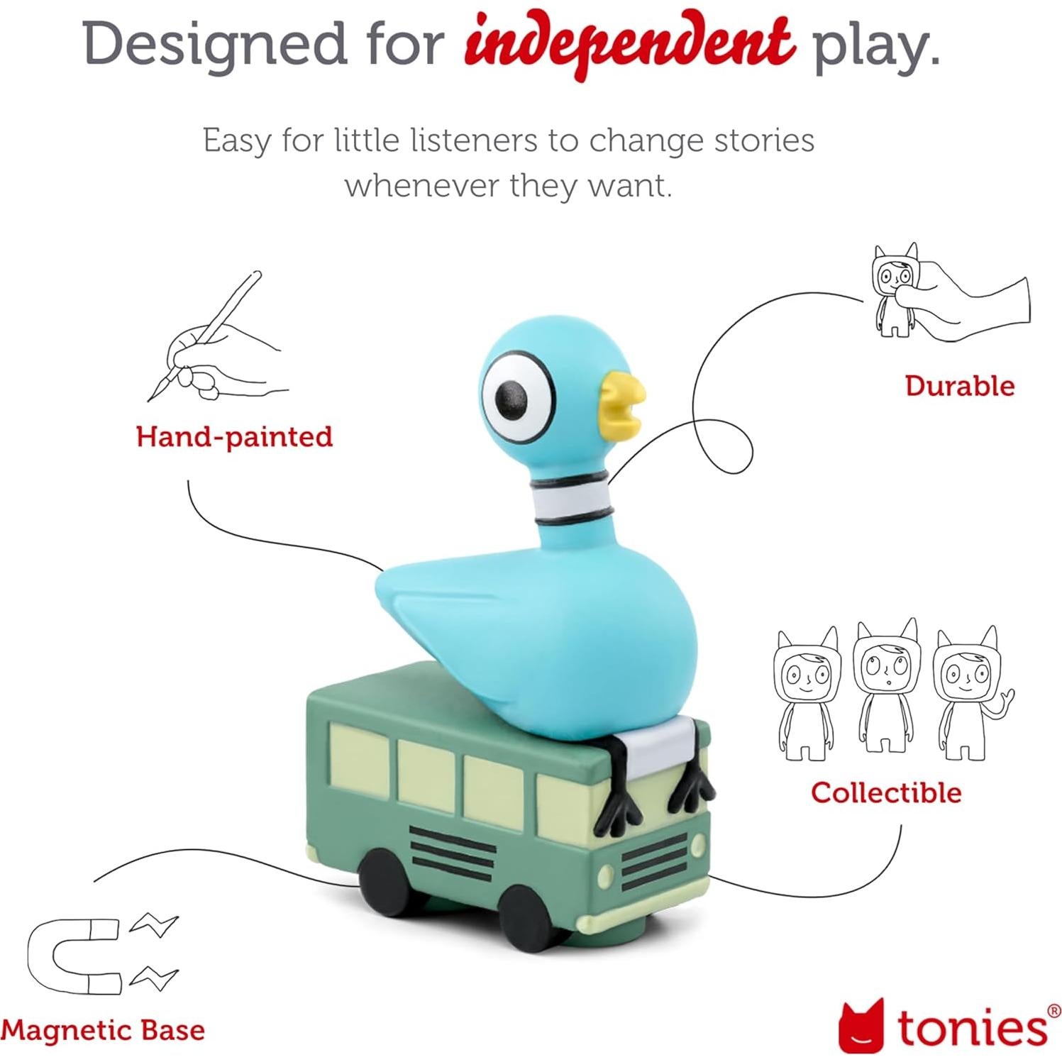 Tonies Pájaro Mo Willems Audio Juguete con 7 Historias y 5 Canciones