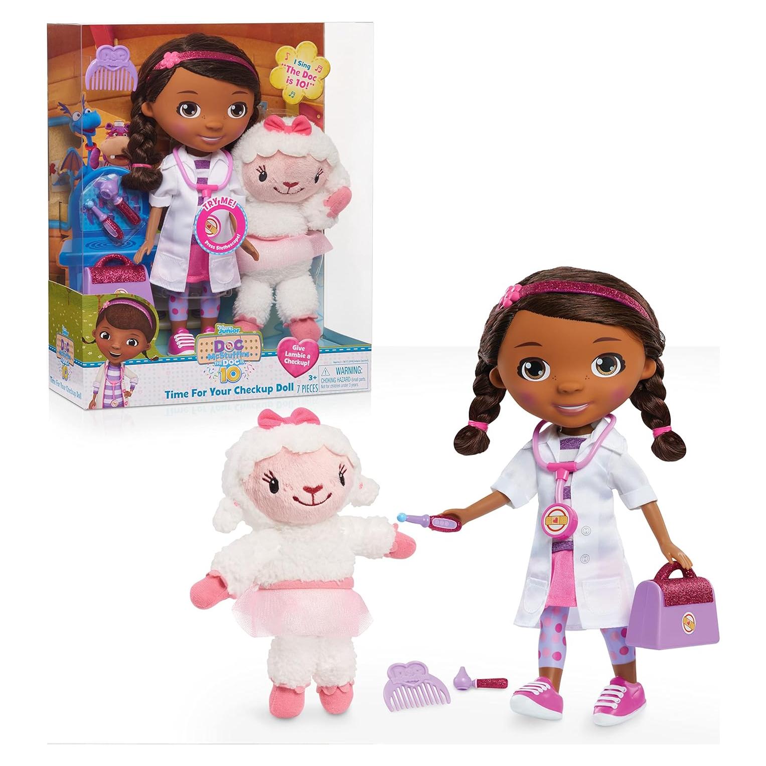 Disney Junior Doc McStuffins 10th Anniversary Time For Your Checkup Doll and Accessories, Officially Licensed Kids Toys for Ages 3 Up by Just Play