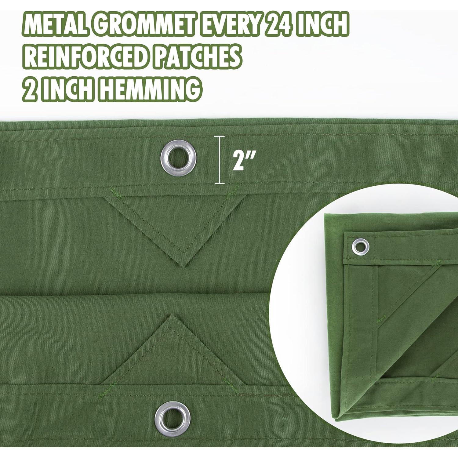 Lona CARTMAN 5x7 Pies (1.52x2.13m) Resistente al Agua Verde Oliva