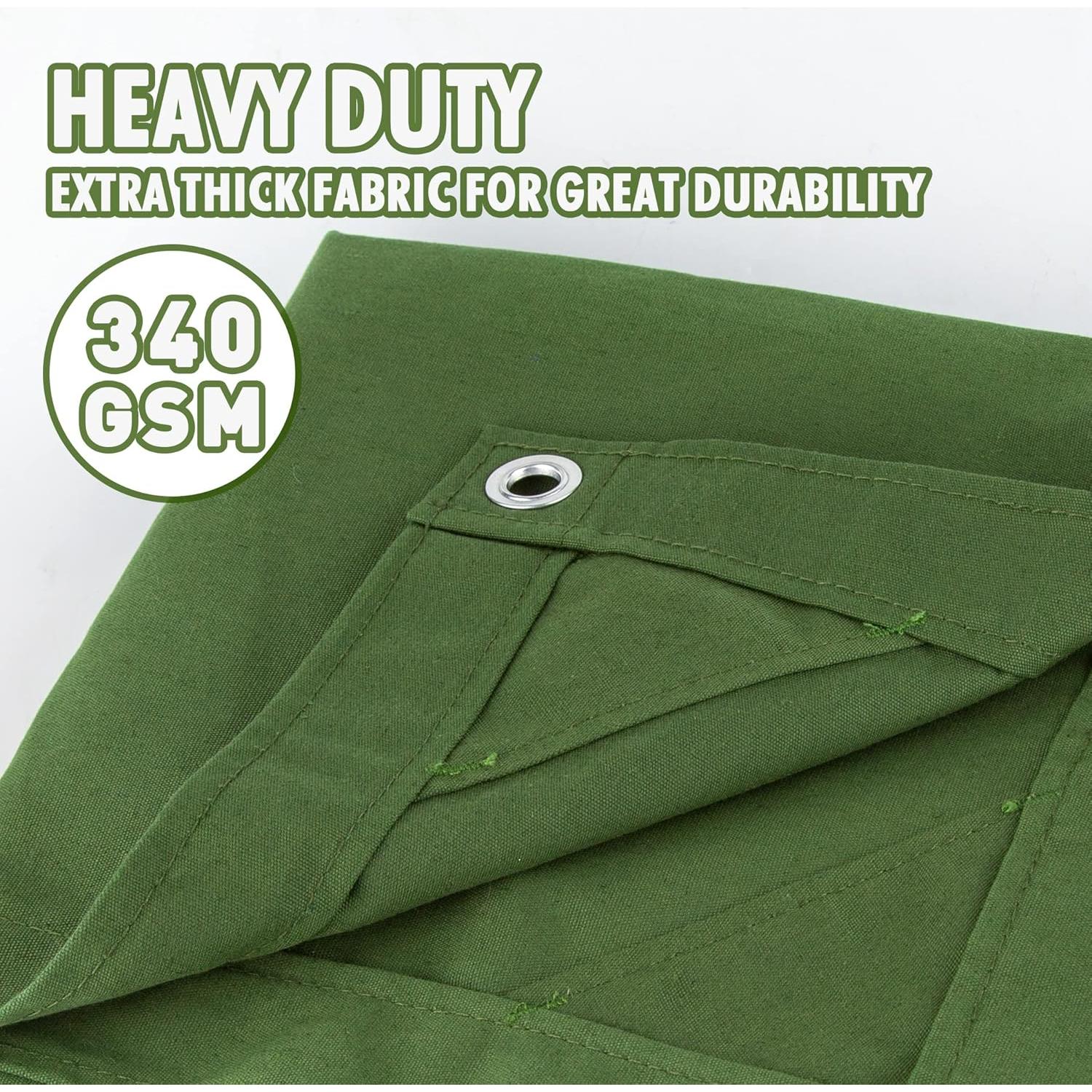 Lona CARTMAN 5x7 Pies (1.52x2.13m) Resistente al Agua Verde Oliva