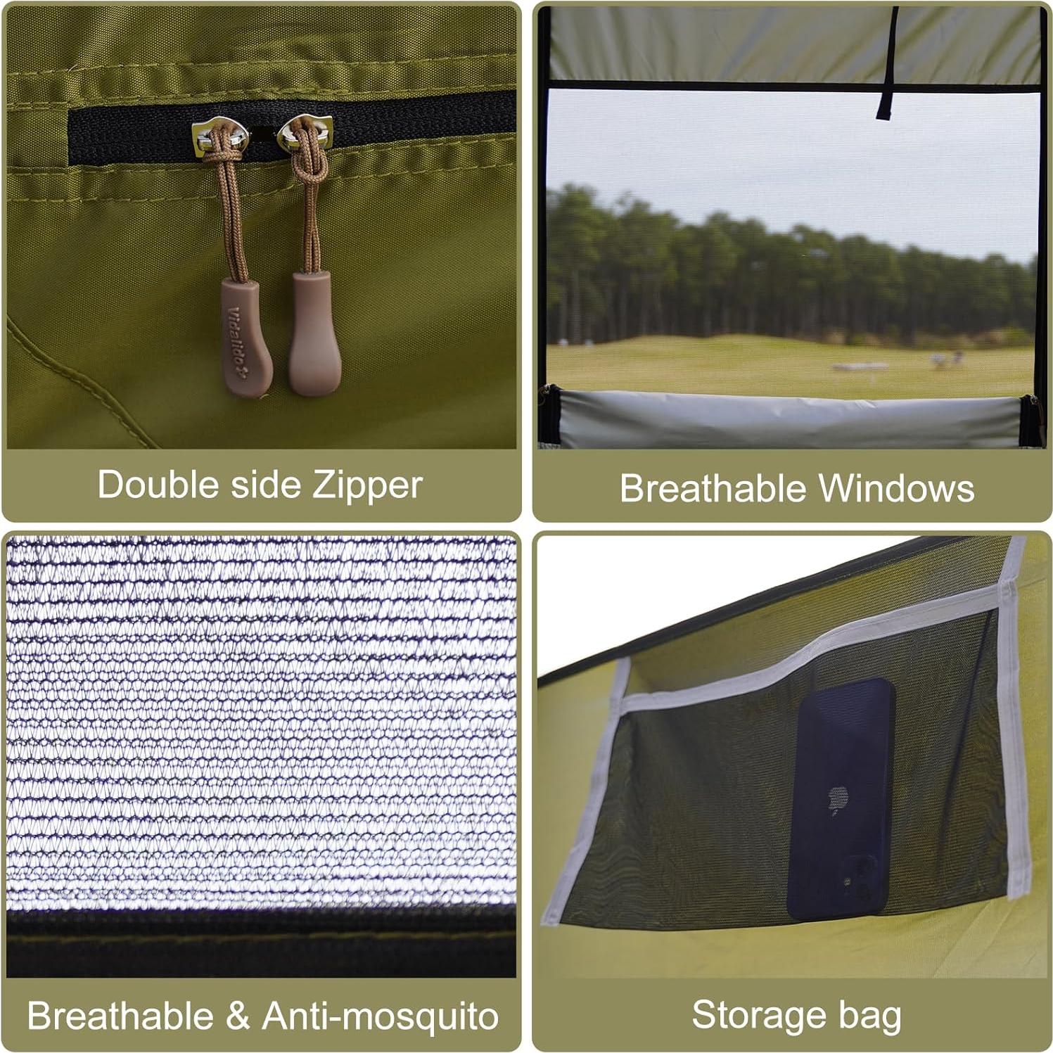 Carpa de Ducha Vidalido TP-6804-2 para Camping 5.5 kg