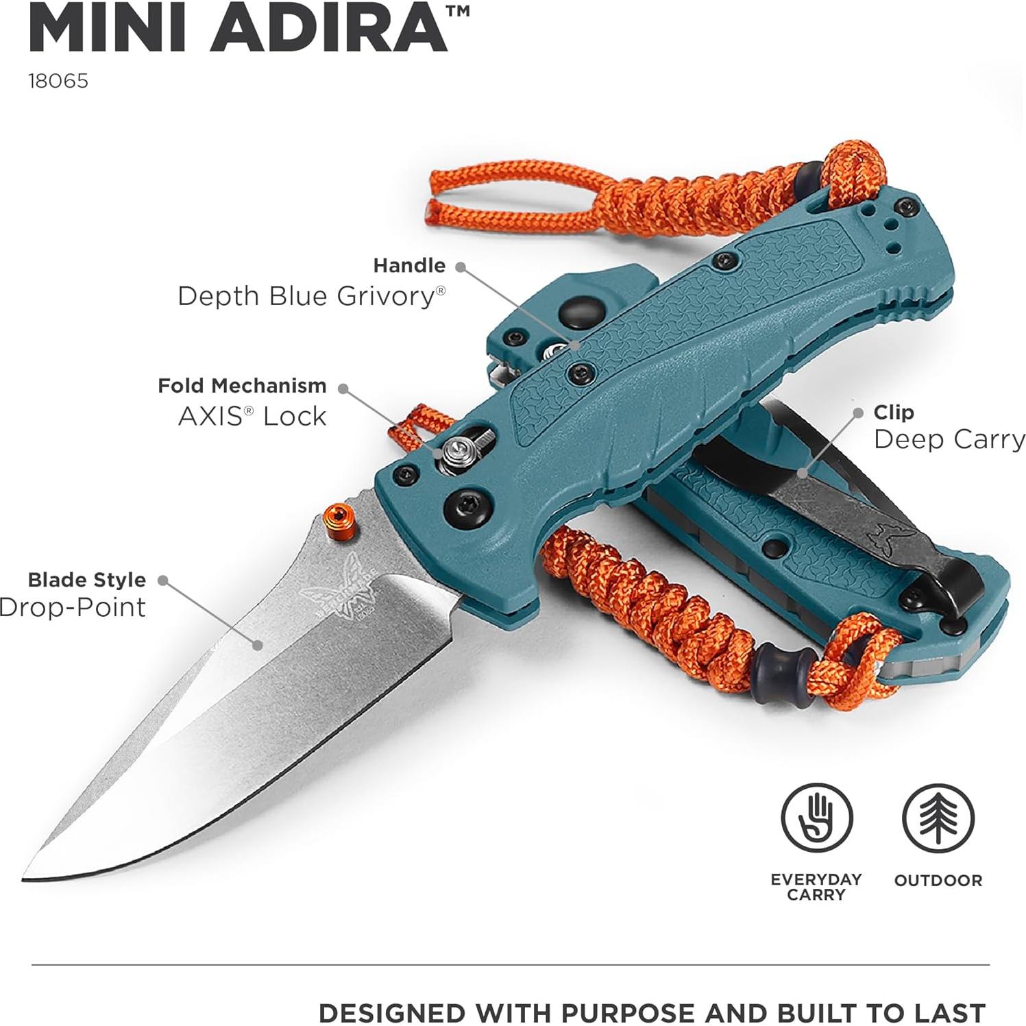 Cuchillo de Exterior Benchmade Mini Adira 18065 Hoja Lisa 8.15 cm