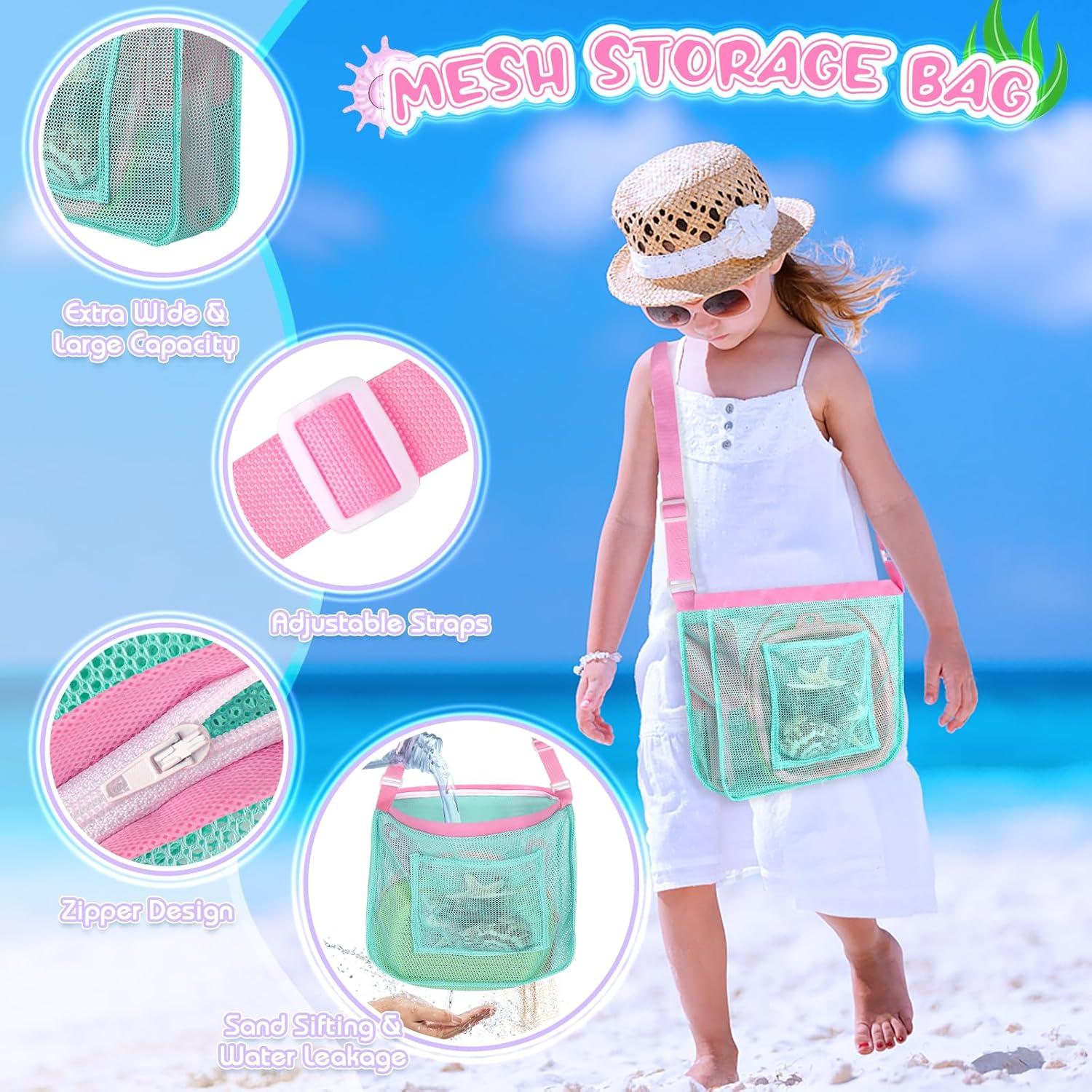 Set de Juguetes de Playa FHOZGECY con Cubo Plegable y Bolsa