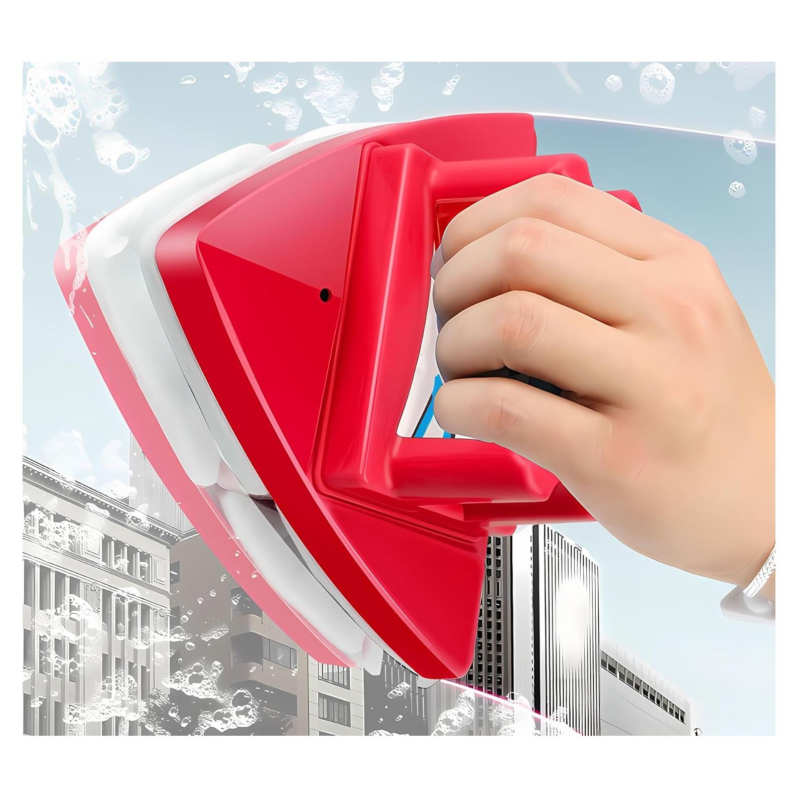 Limpiador de Ventanas Magnético Fcare Doble Cara 0.8-3.0cm Rojo