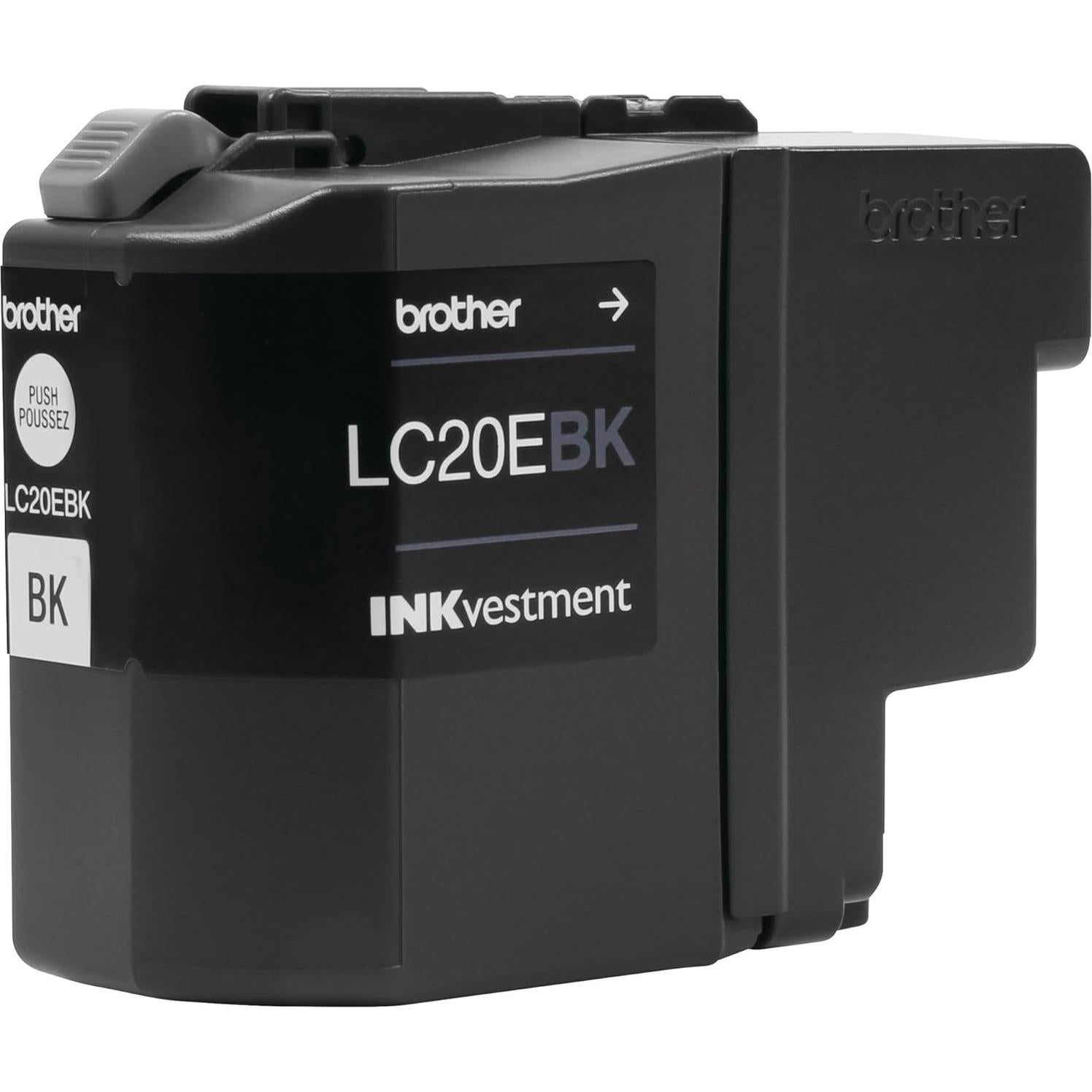 Cartucho de Tinta Negra Brother LC20EBK Alto Rendimiento 2400 Páginas