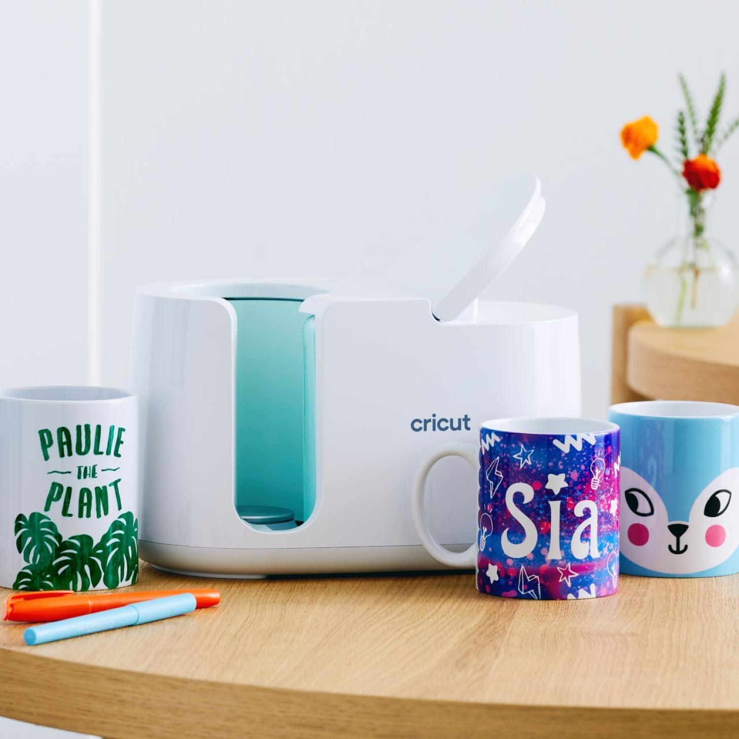 Cricut Mug Press + 4 Tazas Cerámica 12oz Personalizadas