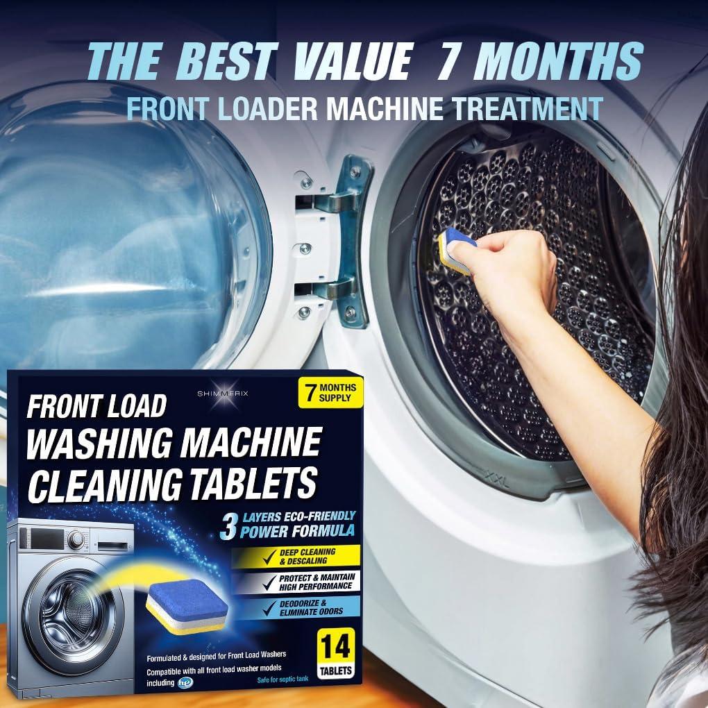 Tabletas Limpiadoras para Lavadora SHIMMERIX 14 Unidades Carga Frontal