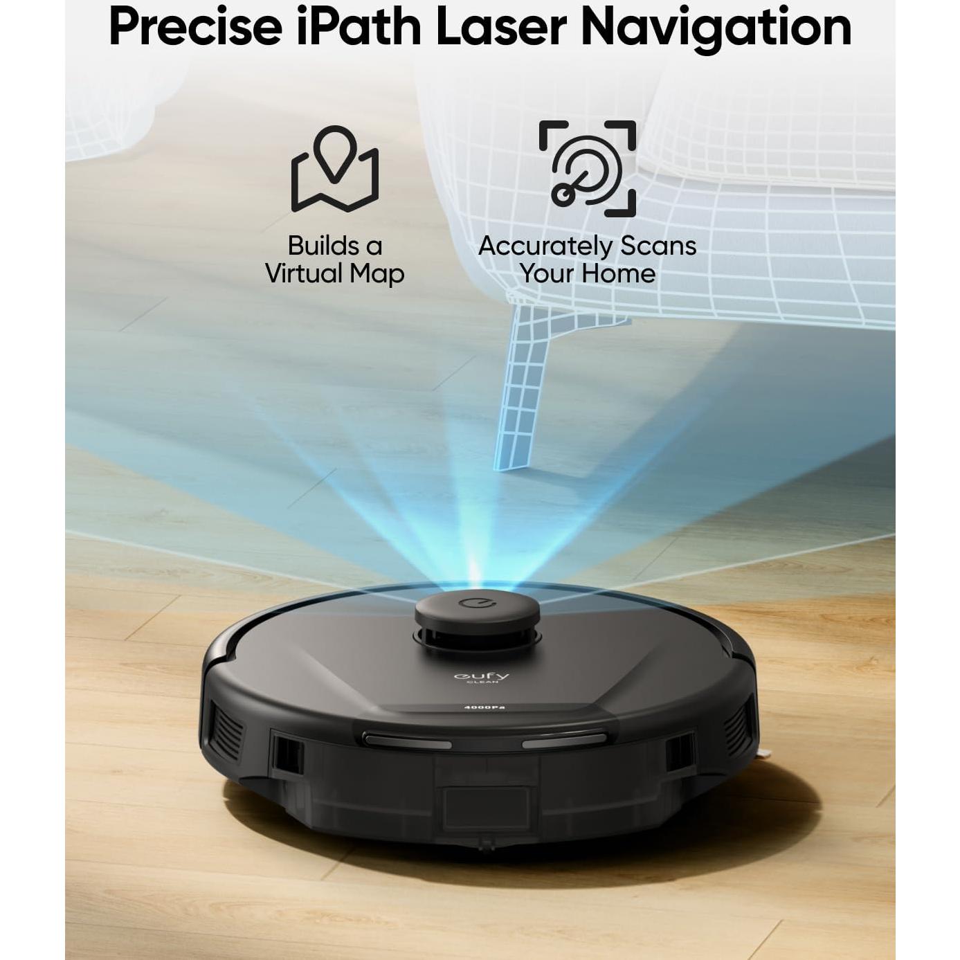 eufy Clean L50 SES with 60 Day Self-Empty Station, Multi-Floor Cleaning, Customizable Mapping,Up to 60 Days Hands-Free Cleaning