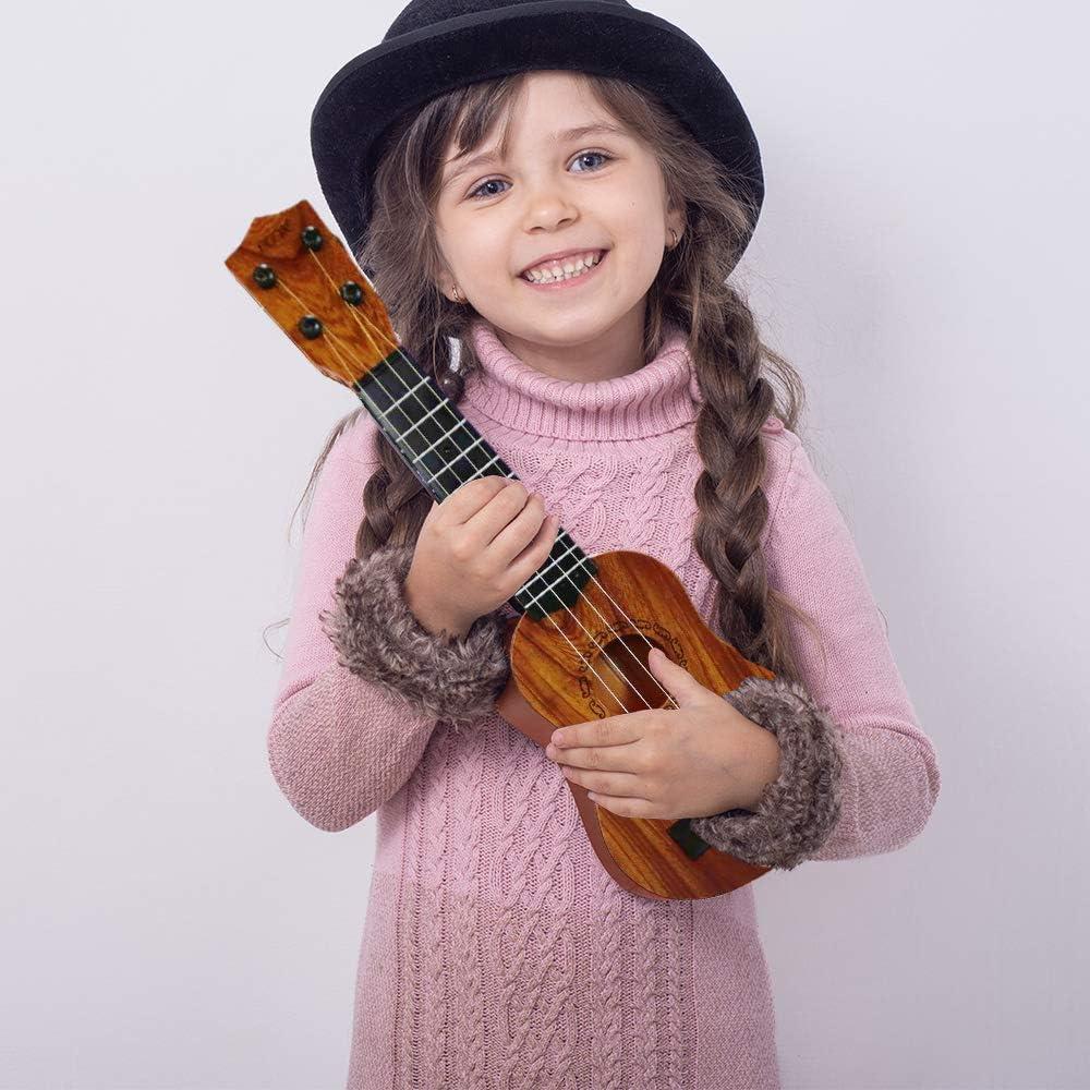 Ukelele Infantil QDH 43 cm 4 Cuerdas de Acero Color Madera