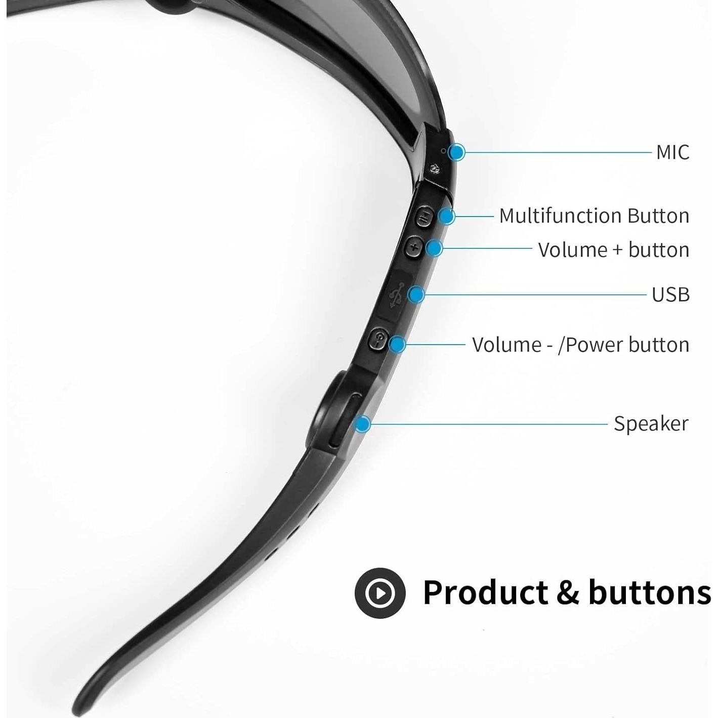 Gafas de Seguridad Bluetooth BJ 5BC con Audio y Micrófono