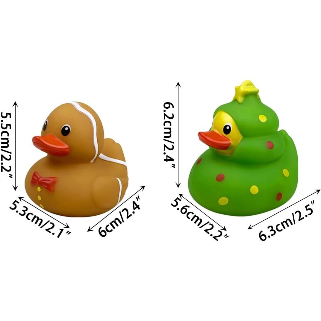 Juguetes de Baño Patos Iluminados Jofan - 6 Piezas Navidad