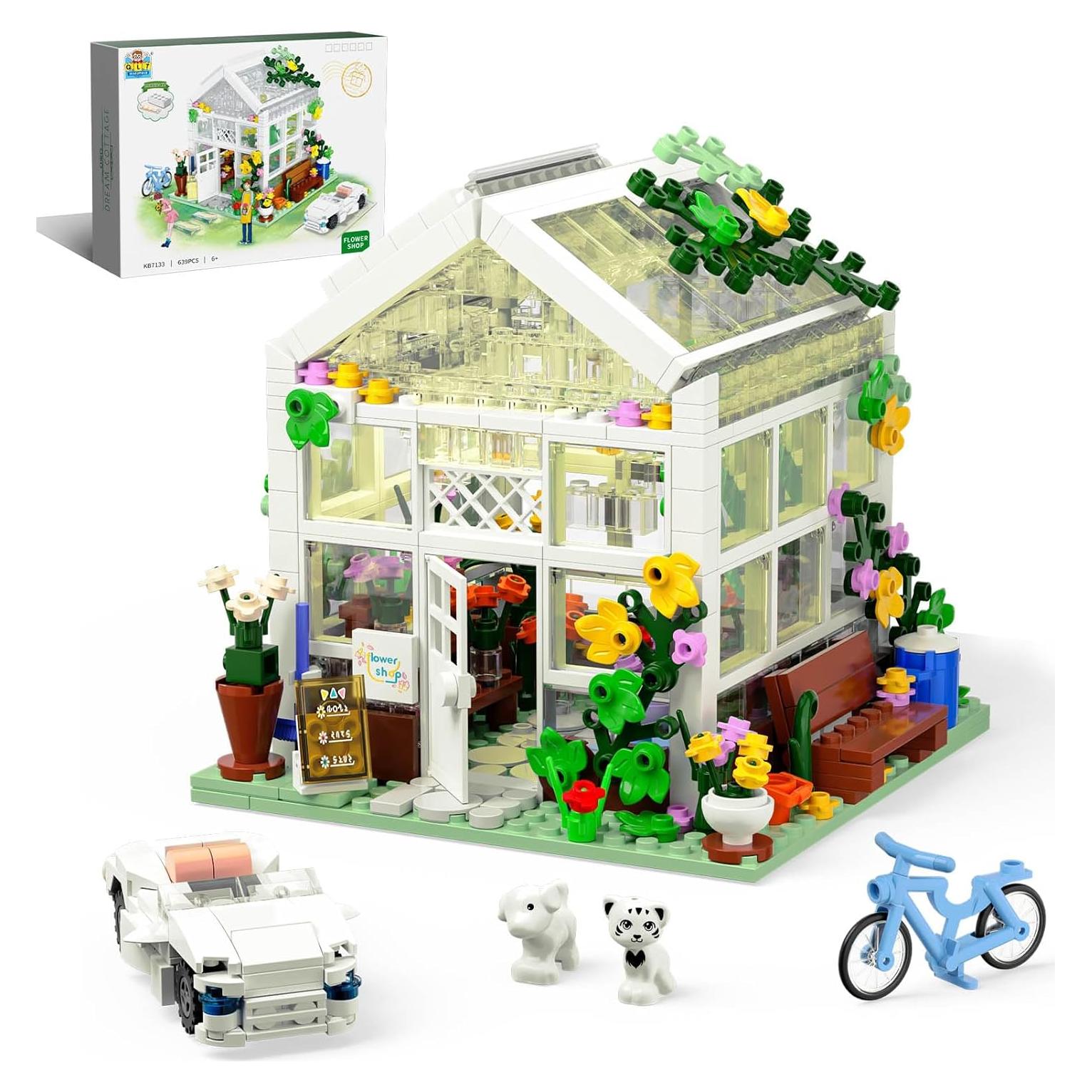 Conjunto de Construcción Casa Flores Blancas QLT - 639 Piezas