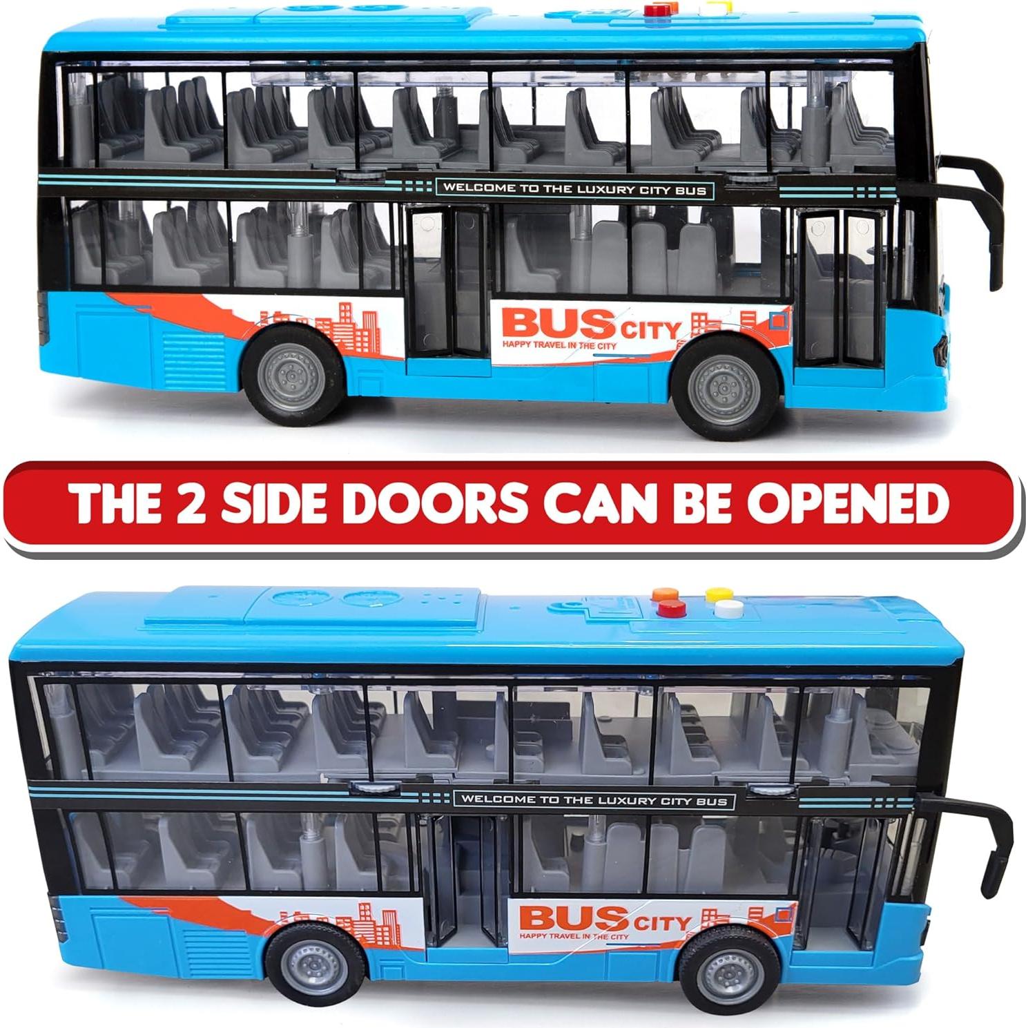 Autobús de Doble Piso ArtCreativity con Luces y Sonidos 28 cm