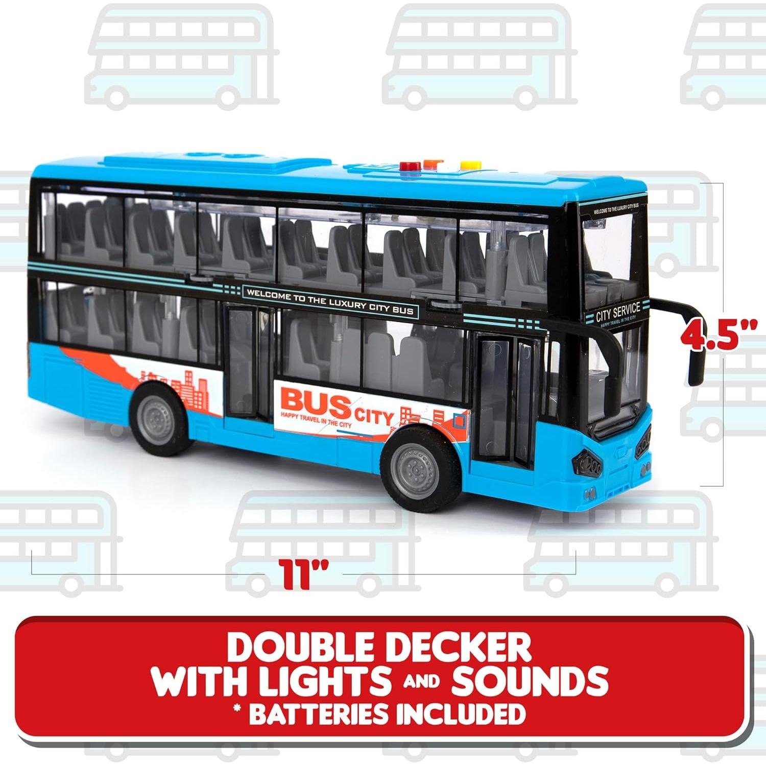 Autobús de Doble Piso ArtCreativity con Luces y Sonidos 28 cm