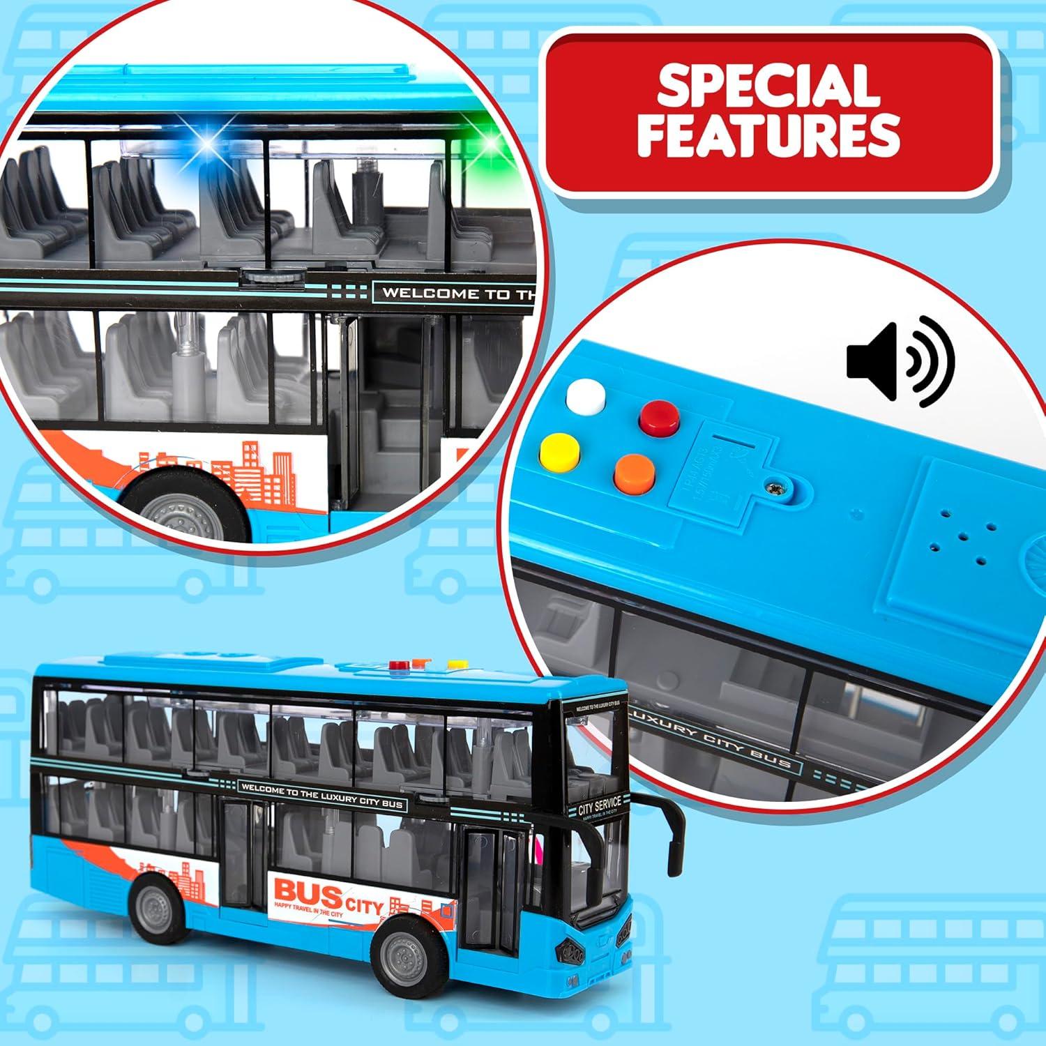 Autobús de Doble Piso ArtCreativity con Luces y Sonidos 28 cm