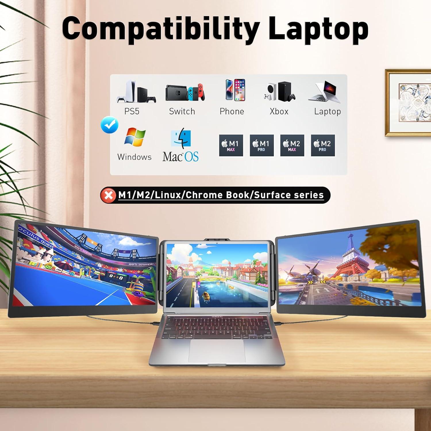 Extensor de Monitor TXV S2 14" FHD 1080P para Laptop