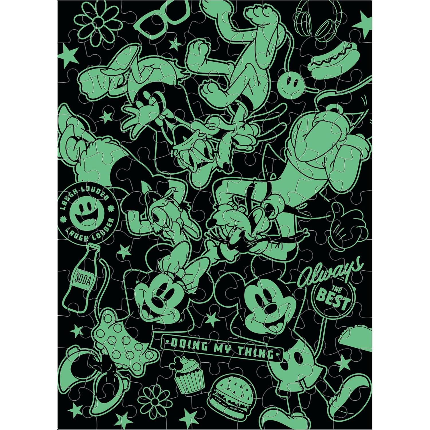 Rompecabezas Ceaco Mickey y Amigos 100 Piezas Brilla en la Oscuridad