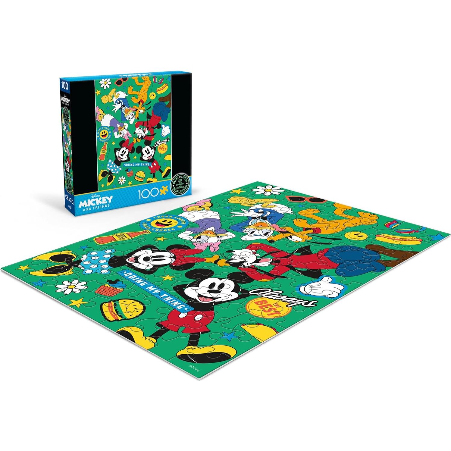 Rompecabezas Ceaco Mickey y Amigos 100 Piezas Brilla en la Oscuridad