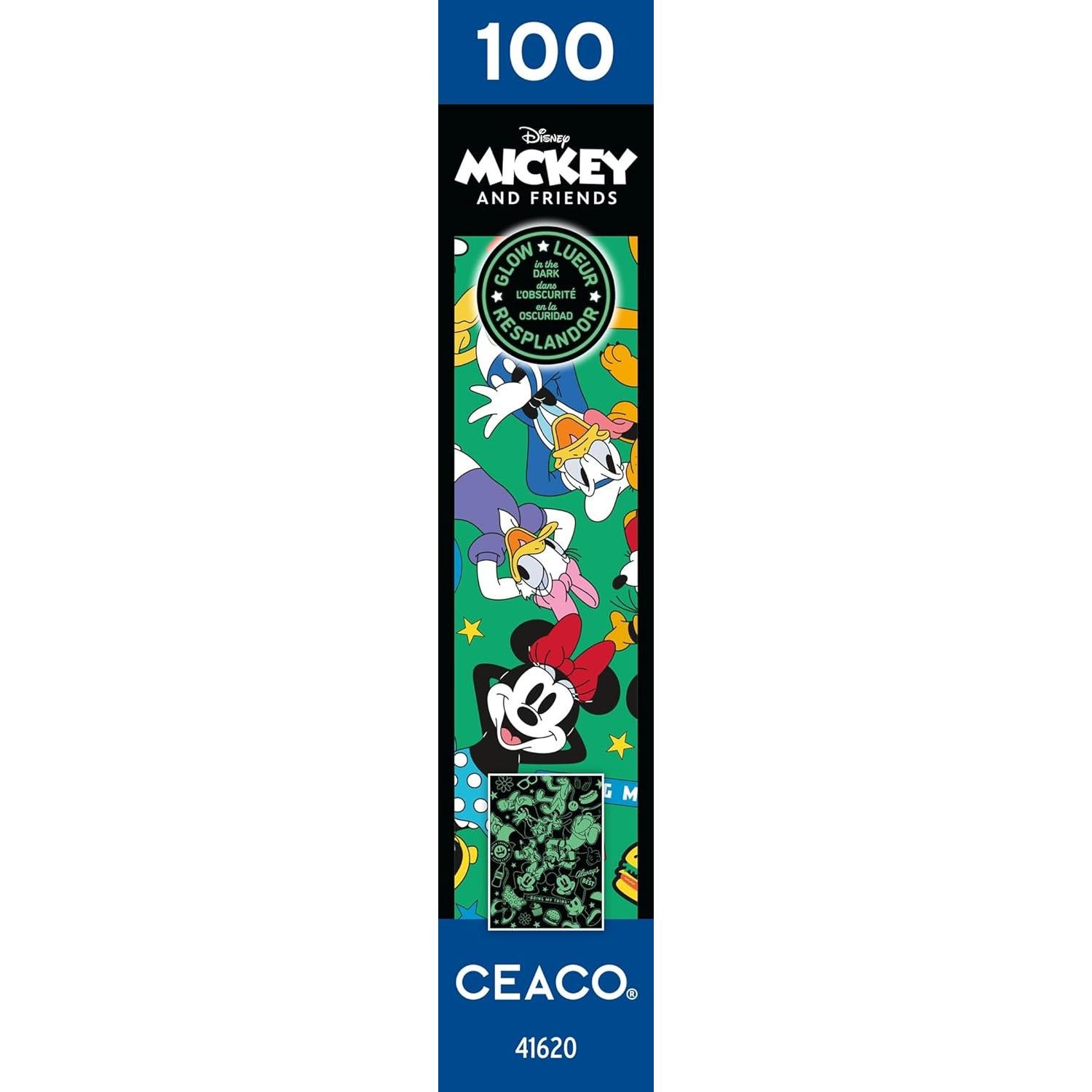 Rompecabezas Ceaco Mickey y Amigos 100 Piezas Brilla en la Oscuridad