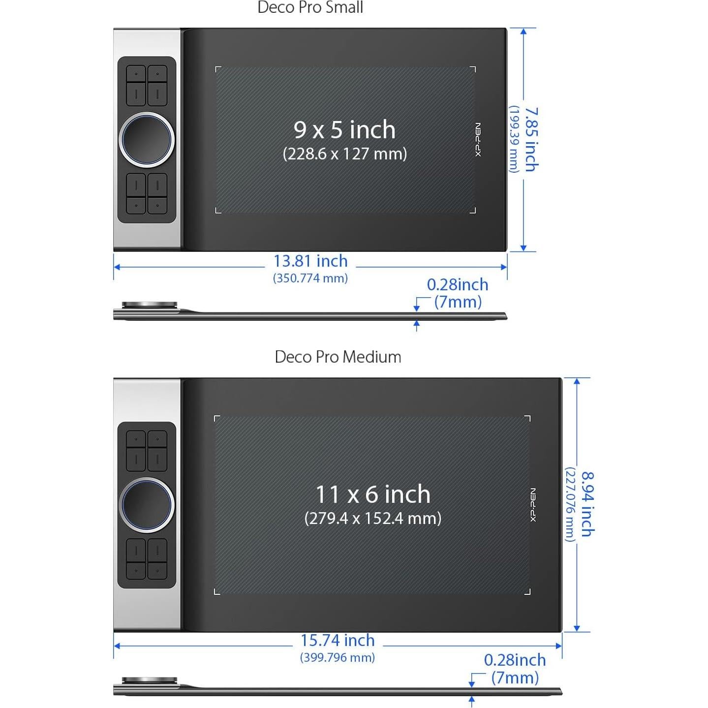 Tableta de Dibujo Inalámbrica XP-PEN Deco Pro MW 11" 8 Teclas