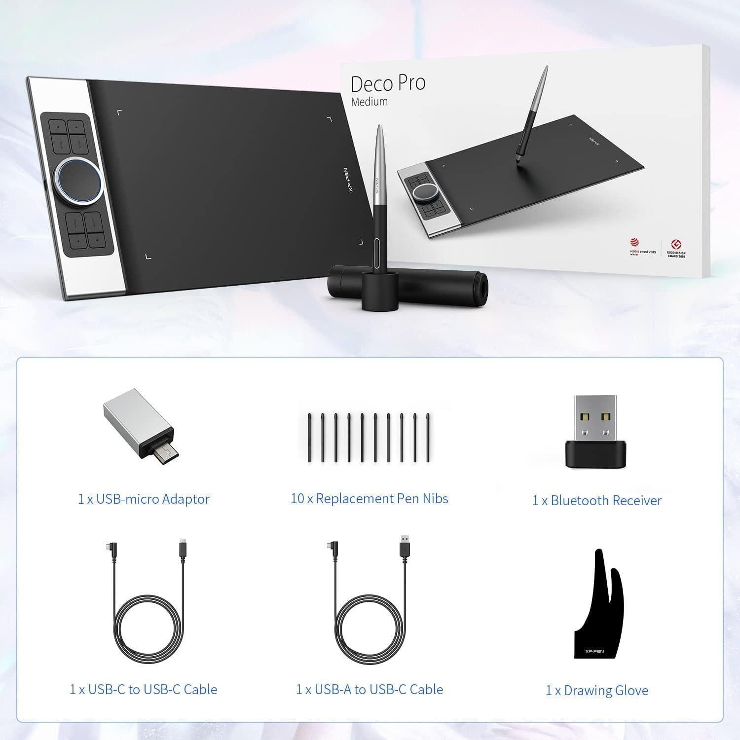 Tableta de Dibujo Inalámbrica XP-PEN Deco Pro MW 11" 8 Teclas