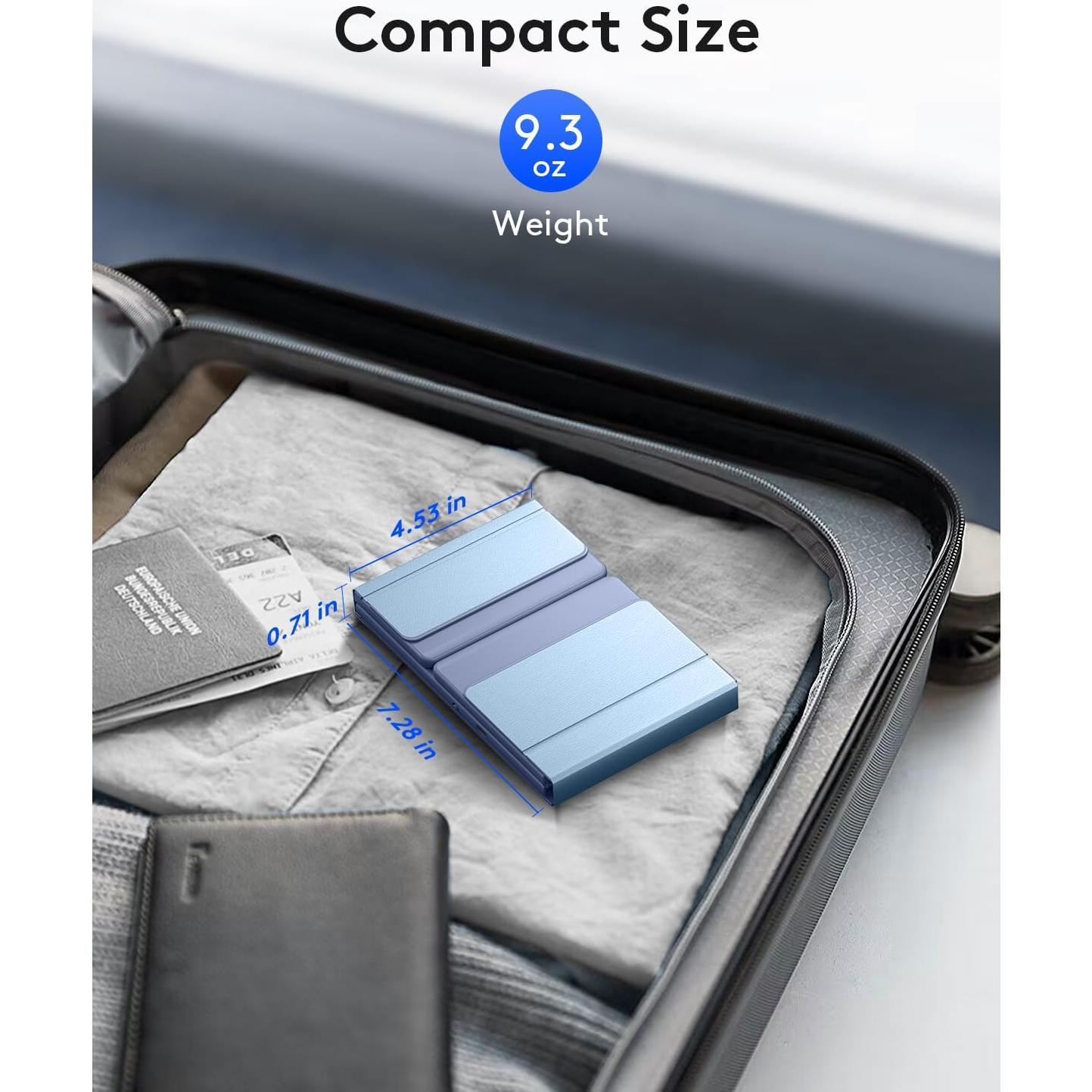 Teclado Bluetooth Plegable Samsers con Touchpad, Azul