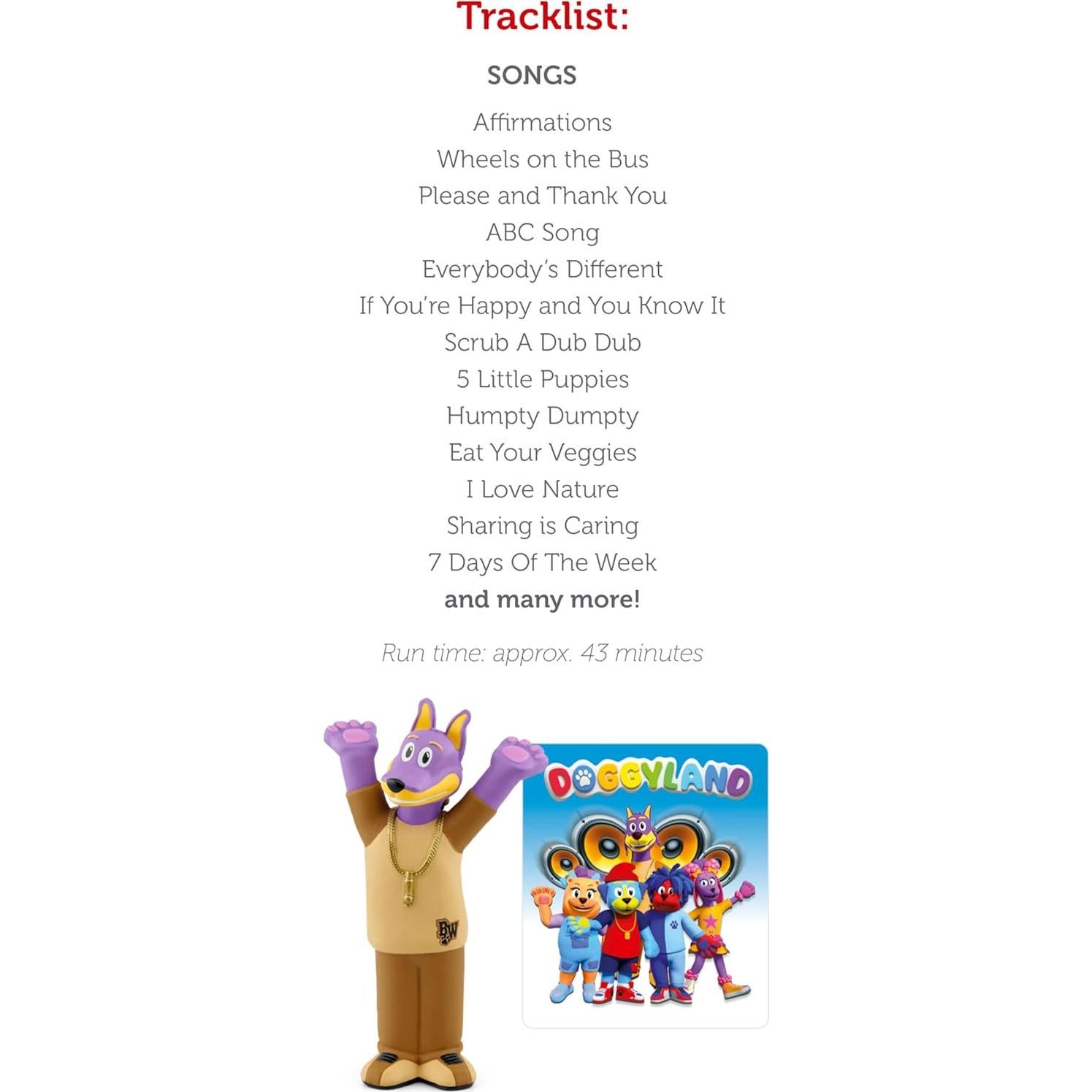 Tonies Doggyland Bow Wizzle Audio Toy Figurine from Doggyland; for Toniebox