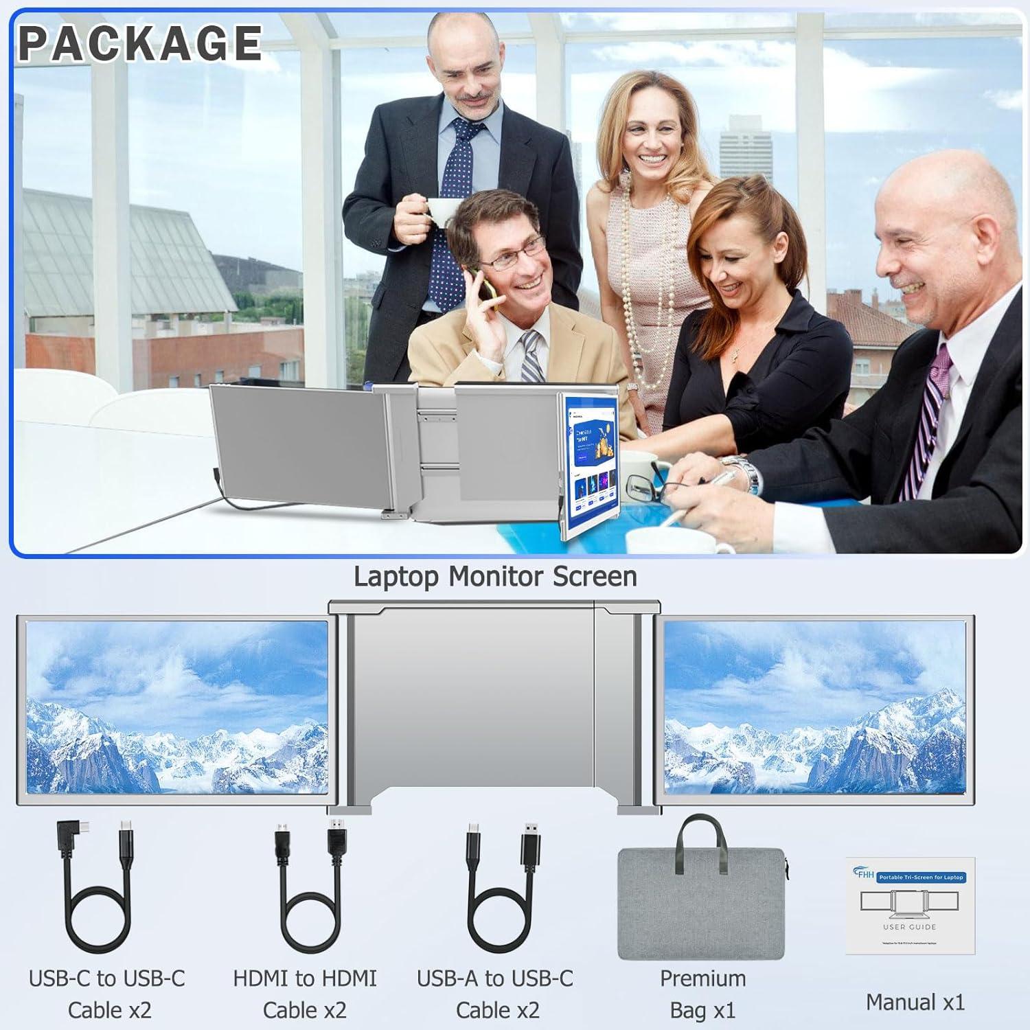 Extensor de Pantalla FHH S1 14" FHD 1080P Doble Portátil