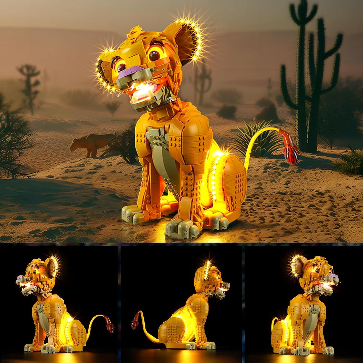 Kit de Luz LED YEABRICKS para LEGO 43247 Simba El Rey León